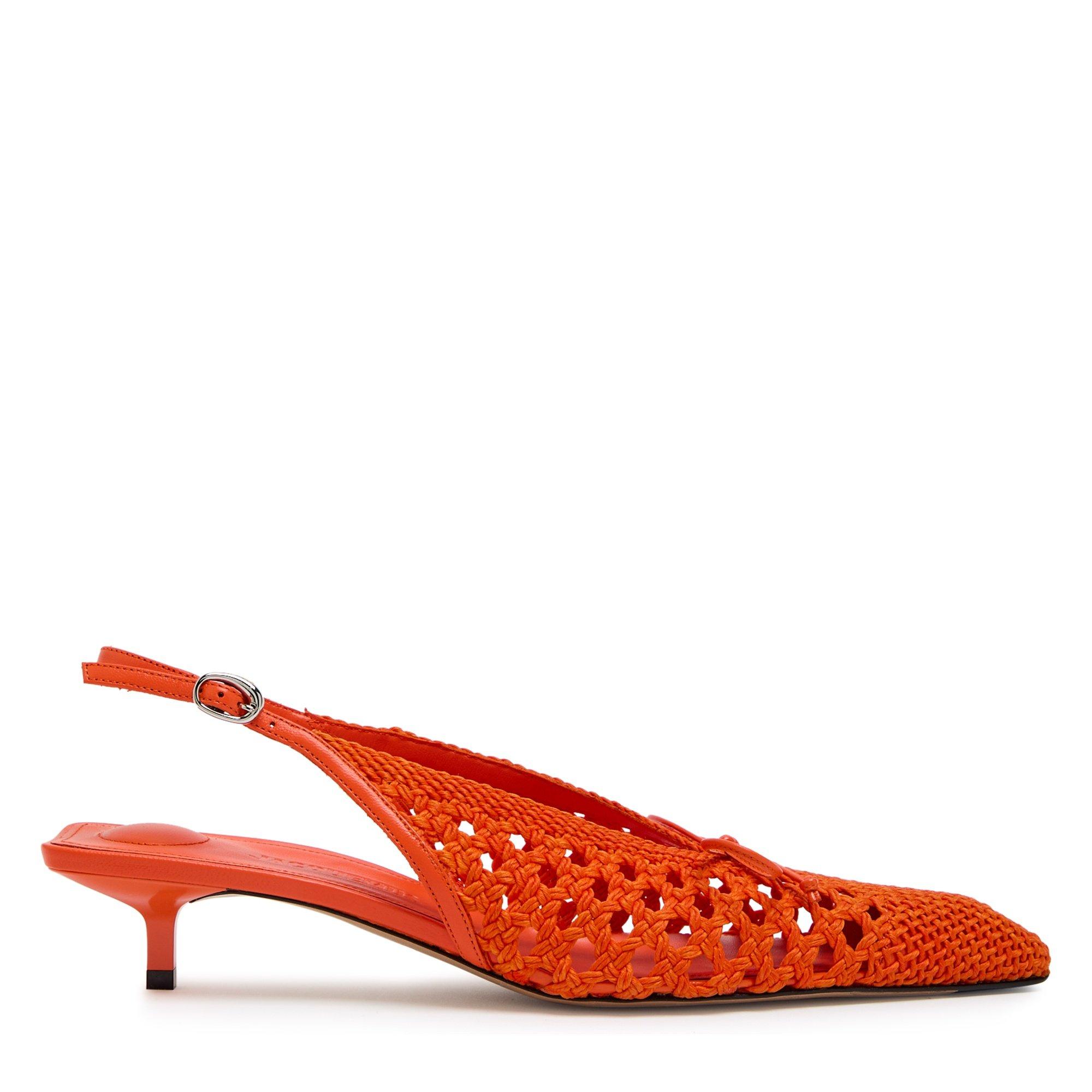 ORANGE - Jacquemus - Women's Les Cubisto Leather Slingbacks - 1