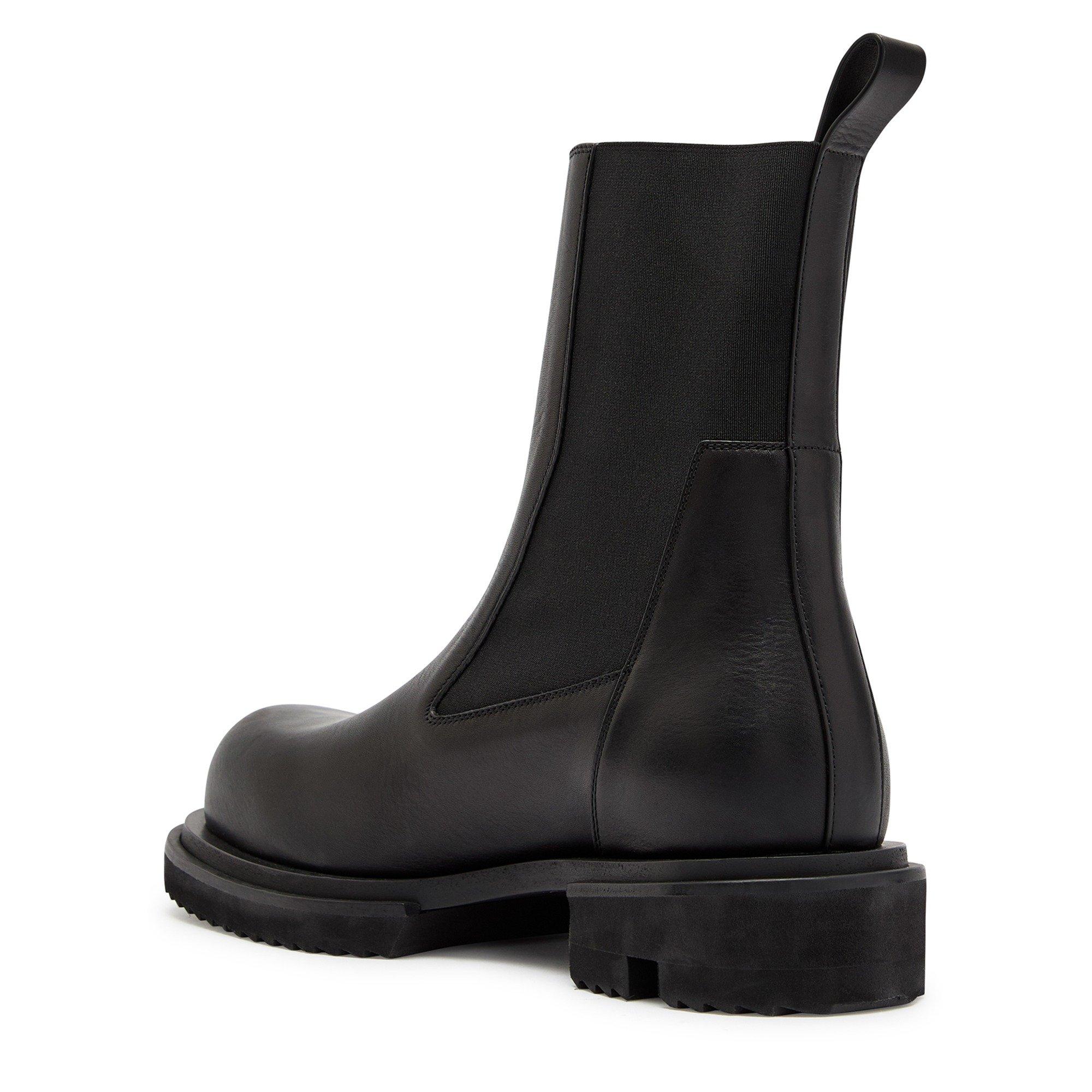 BLACK - Rick Owens - Women's Gabe Leather Flat Ankle Boots - 2