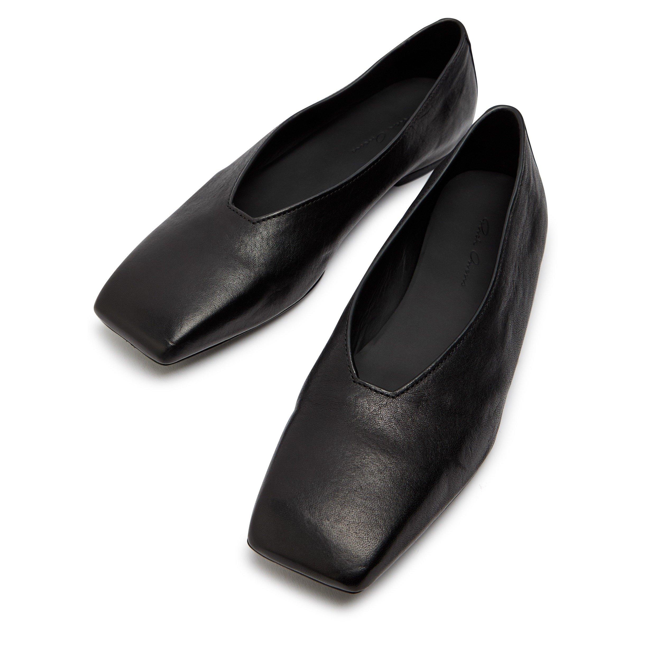 BLACK - Rick Owens - Women's Ballerina Leather Ballet Pumps - 3