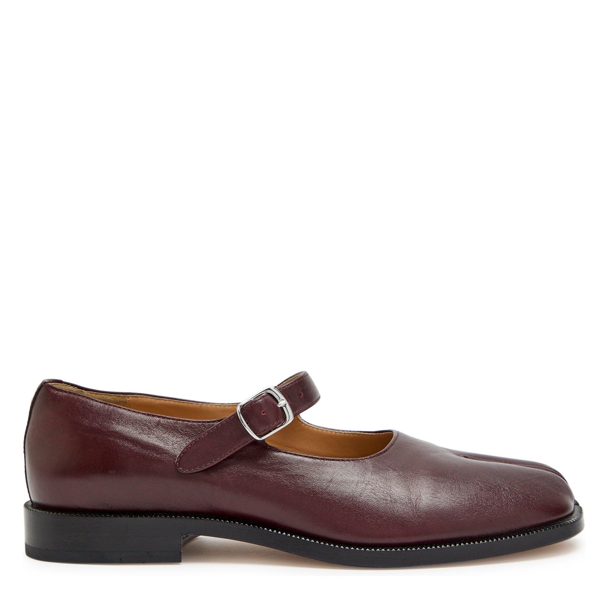 BURGUNDY - Maison Margiela - Women's Tabi Leather Mary Janes - 1