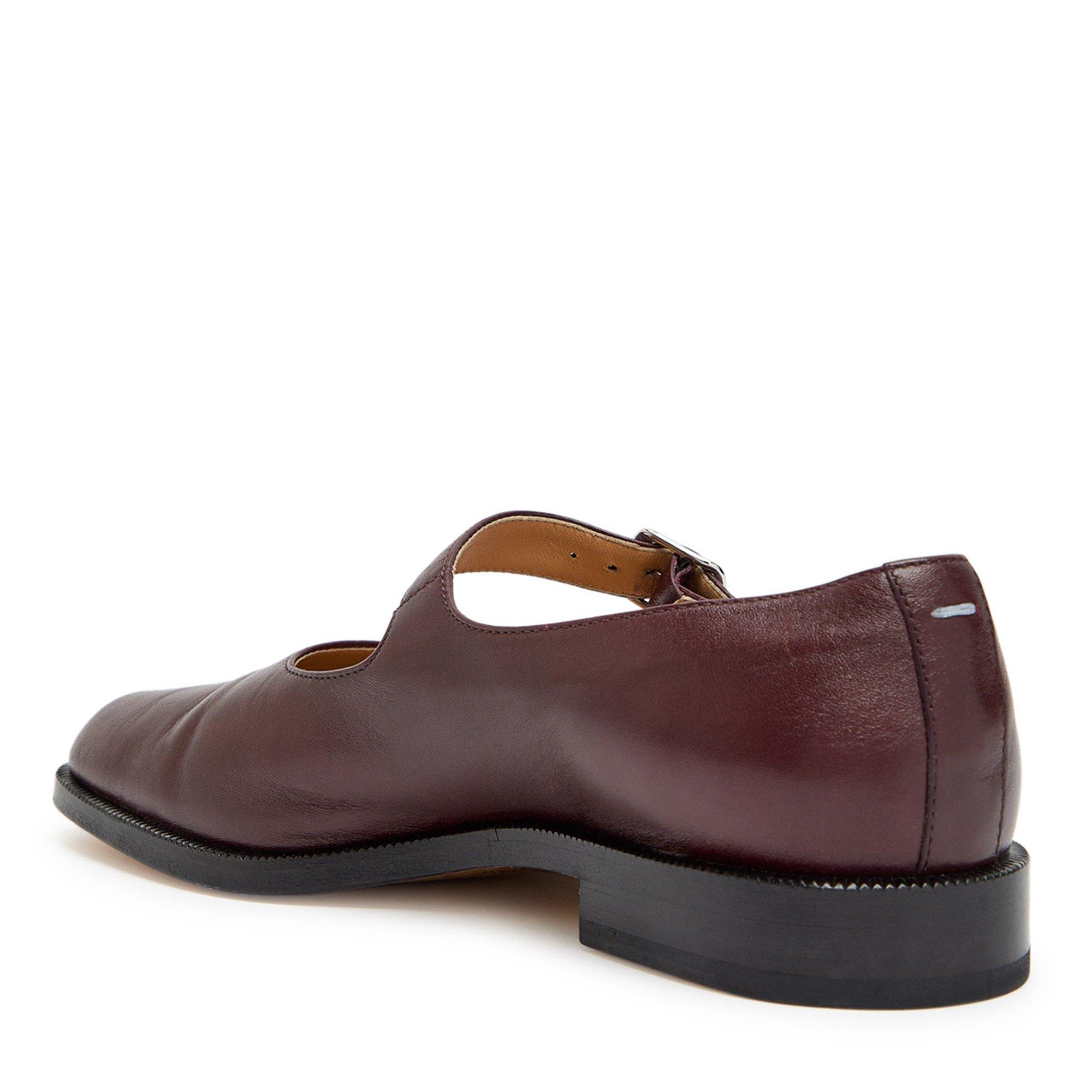 BURGUNDY - Maison Margiela - Women's Tabi Leather Mary Janes - 2