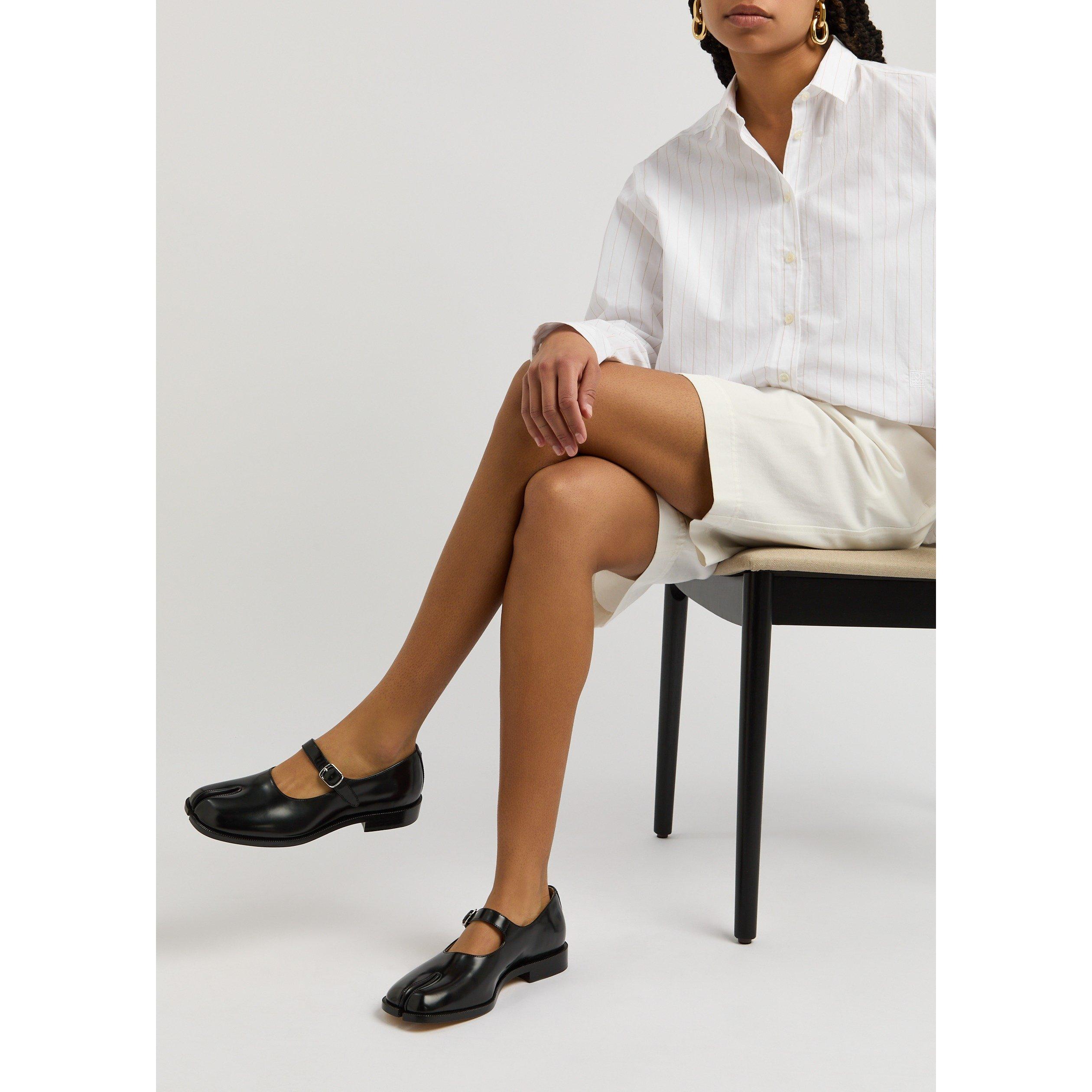 BLACK - Maison Margiela - Women's Tabi Leather Mary Janes - 3