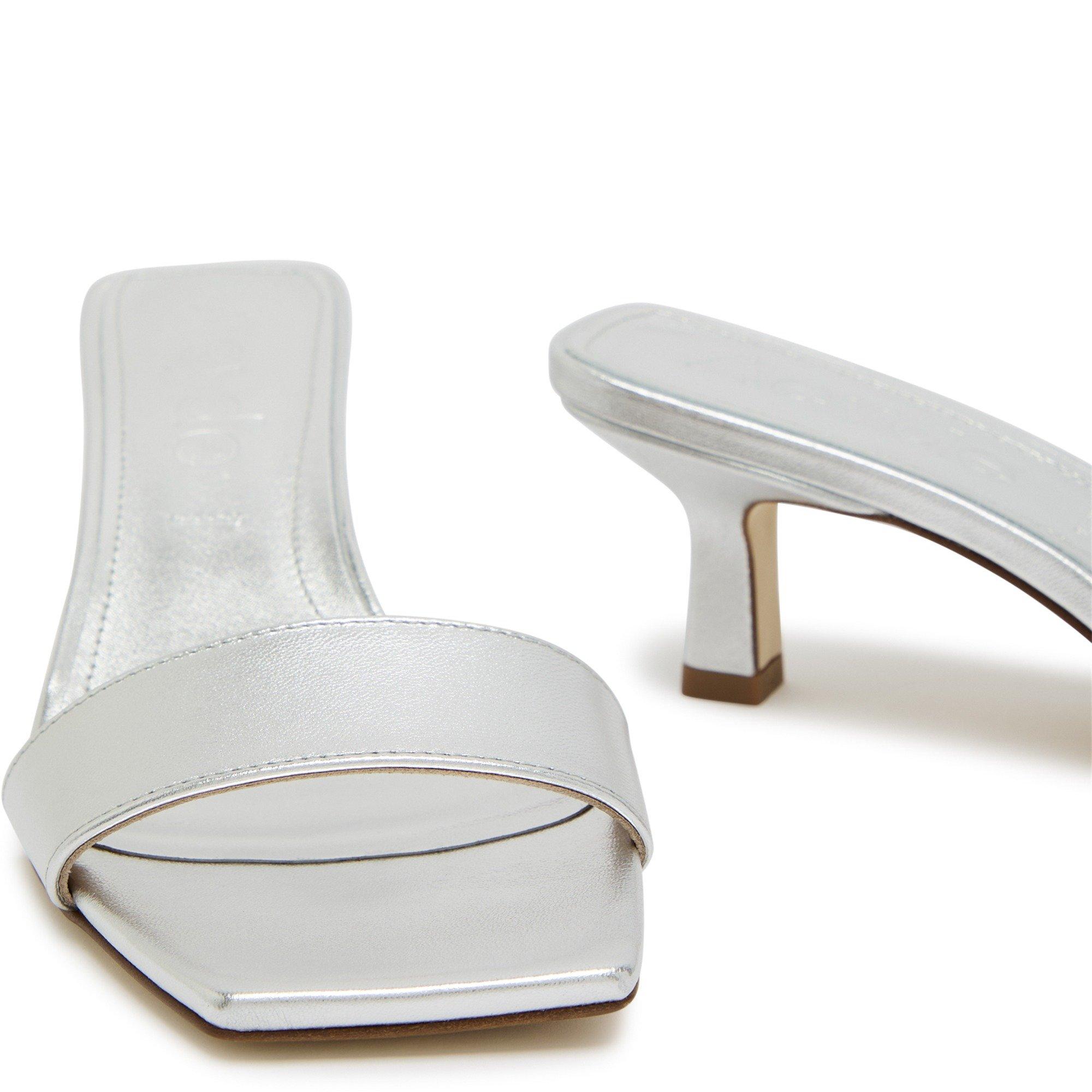 SILVER - Aeyde - GILLY LAMINATED NAPPA LEATHER - 4
