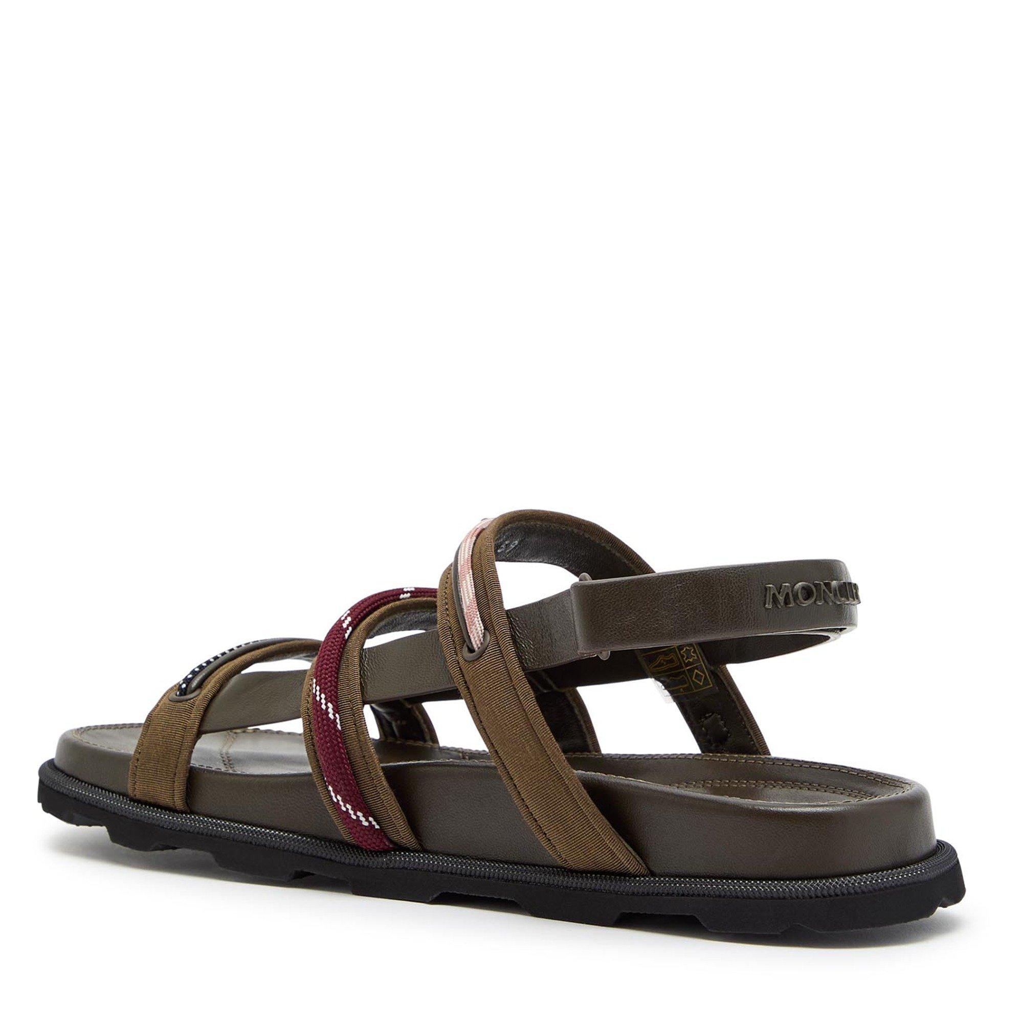 BROWN - Moncler - Women's Vera Leather Flat Sandals - 2