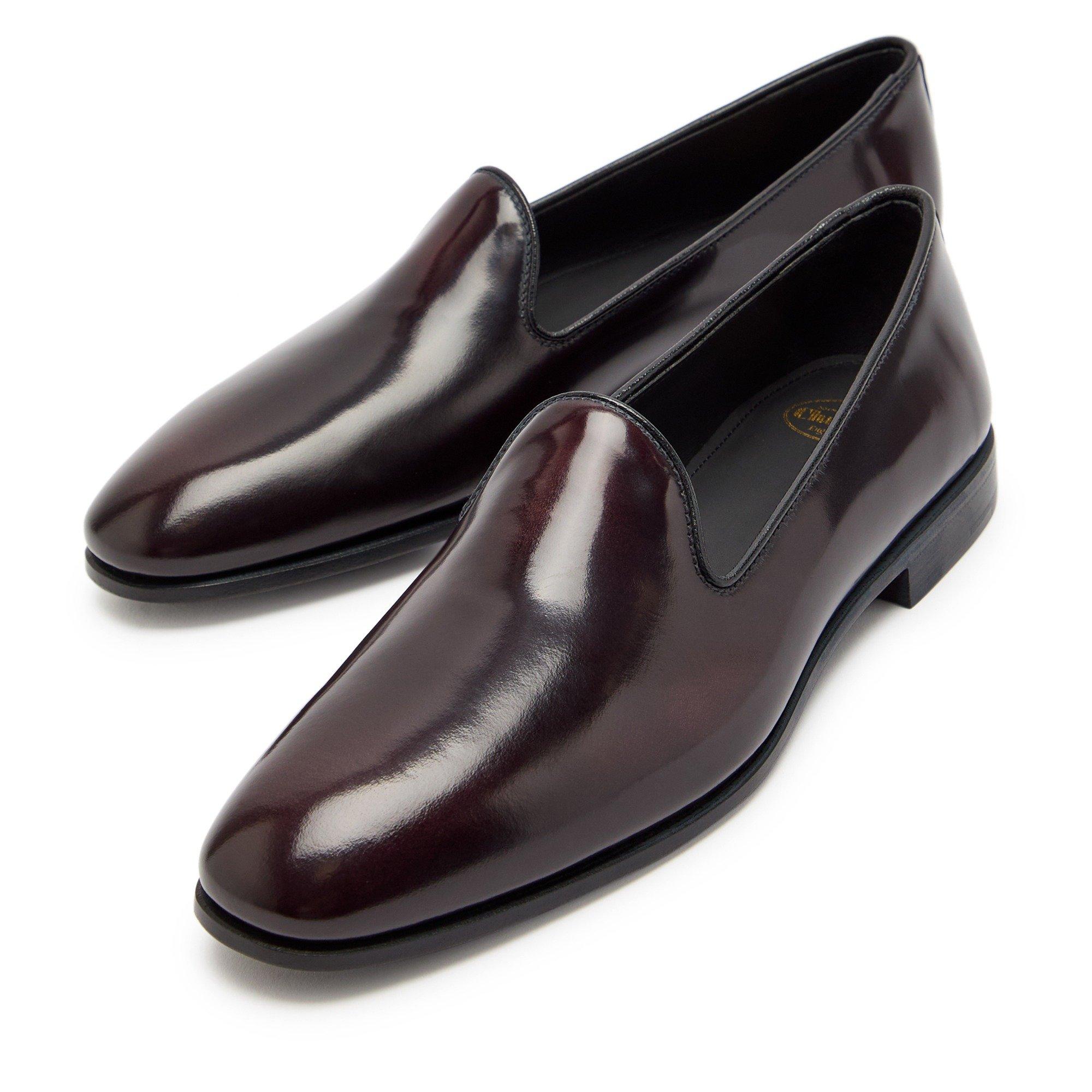 BURGUNDY - Churchs - Women's Reign Patent Leather Loafers - 3