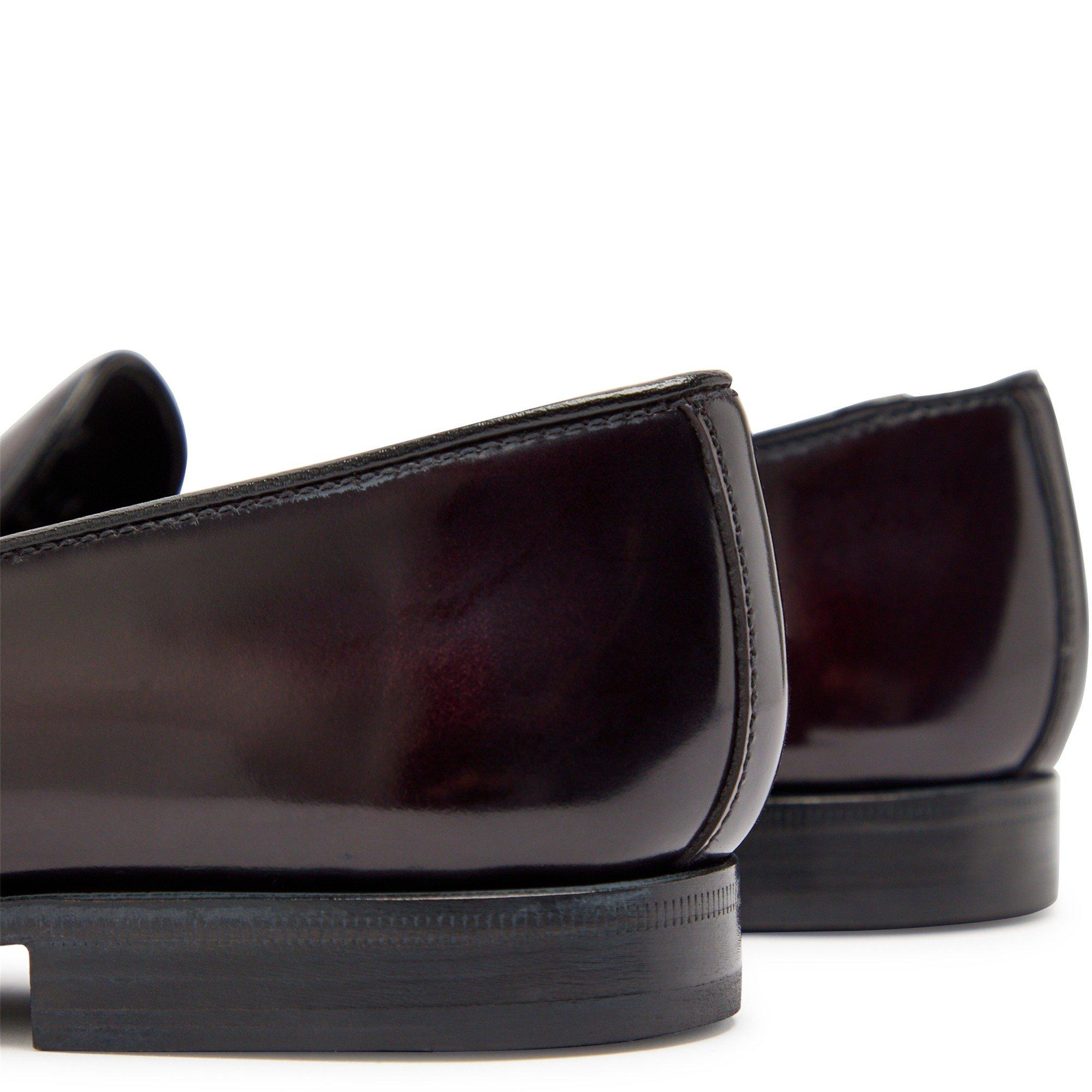 BURGUNDY - Churchs - Women's Reign Patent Leather Loafers - 4