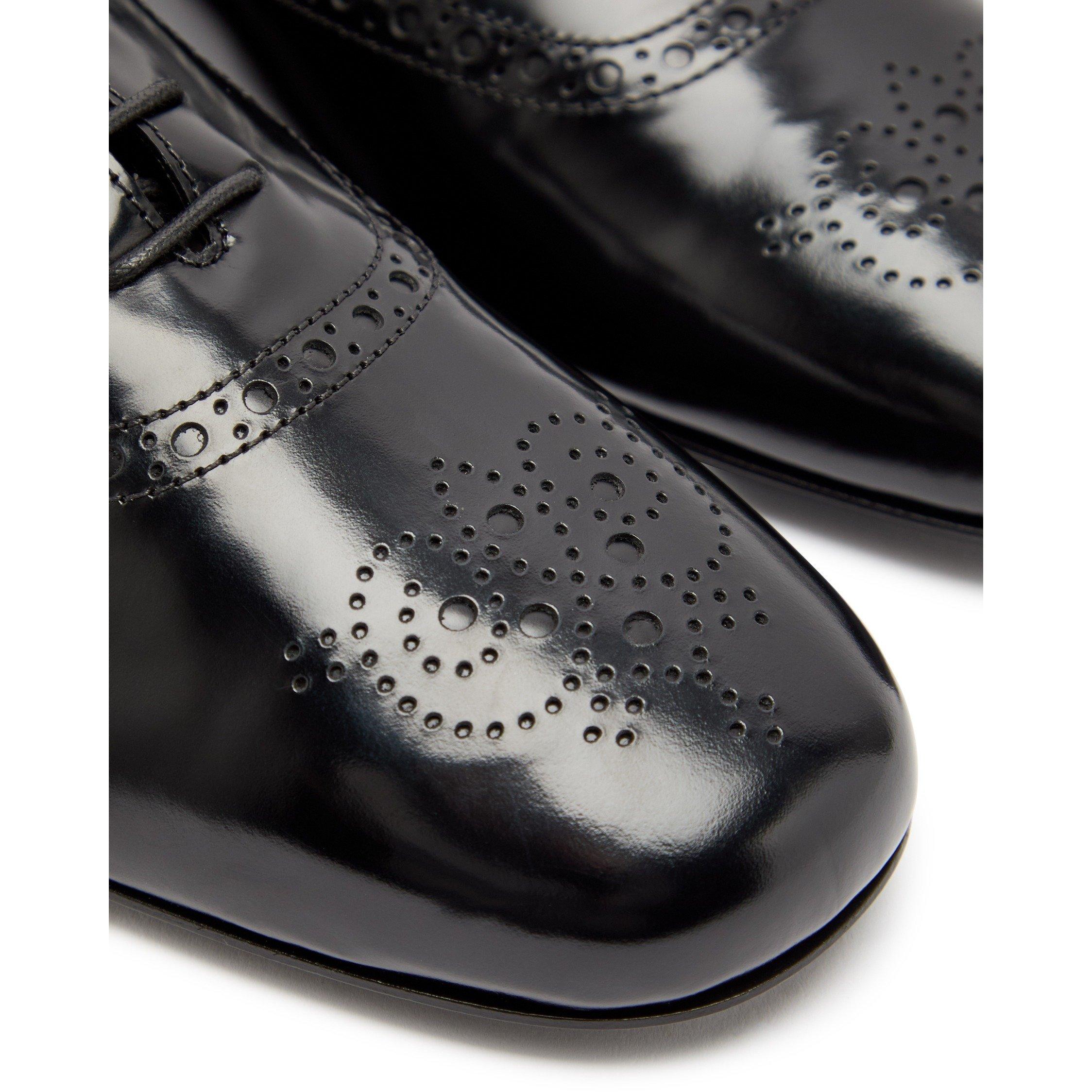 BLACK - Churchs - Women's Rebecca Patent Leather Lace-Up Derby Shoes - 4