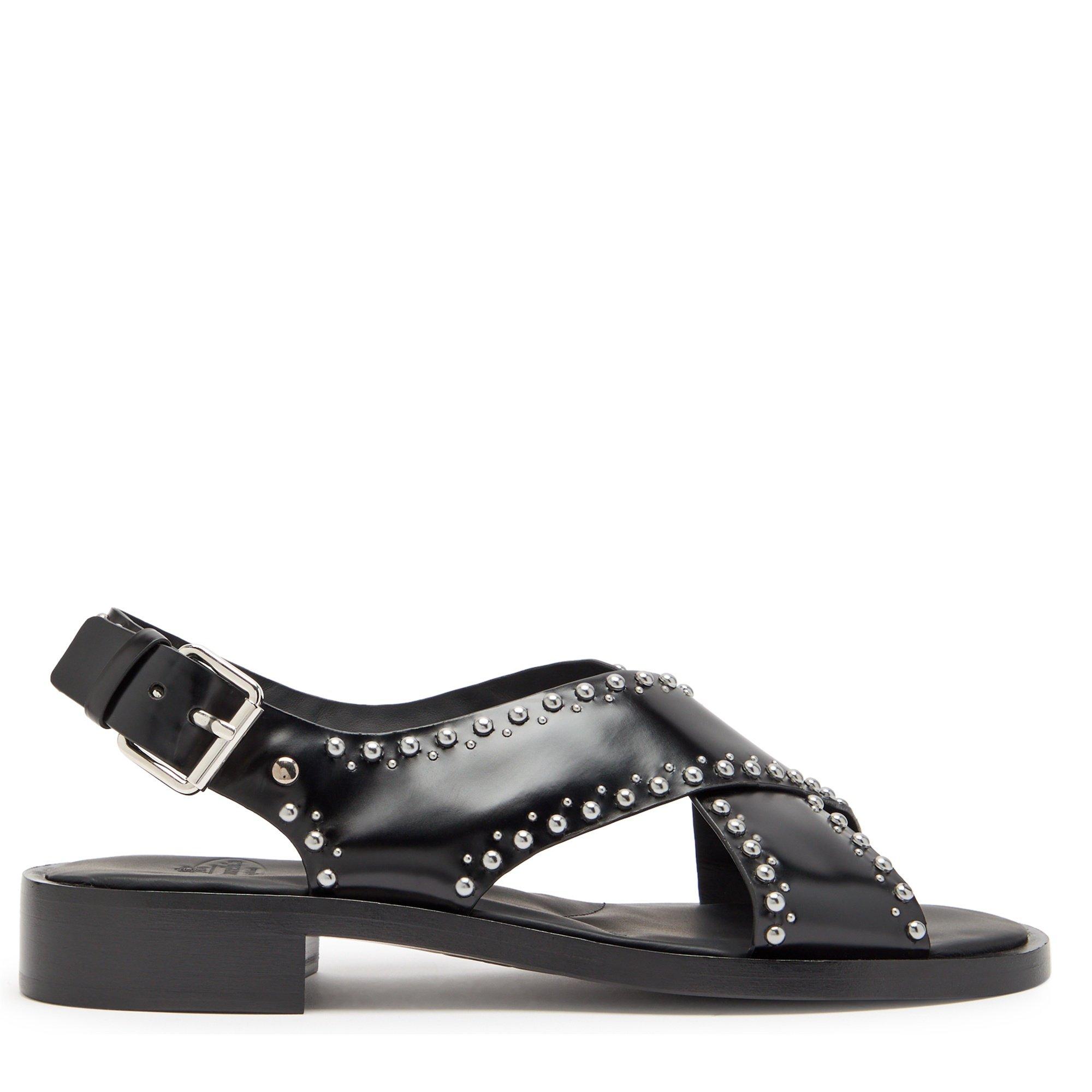 BLACK - Churchs - Women's Remi Leather Flat Sandals - 1