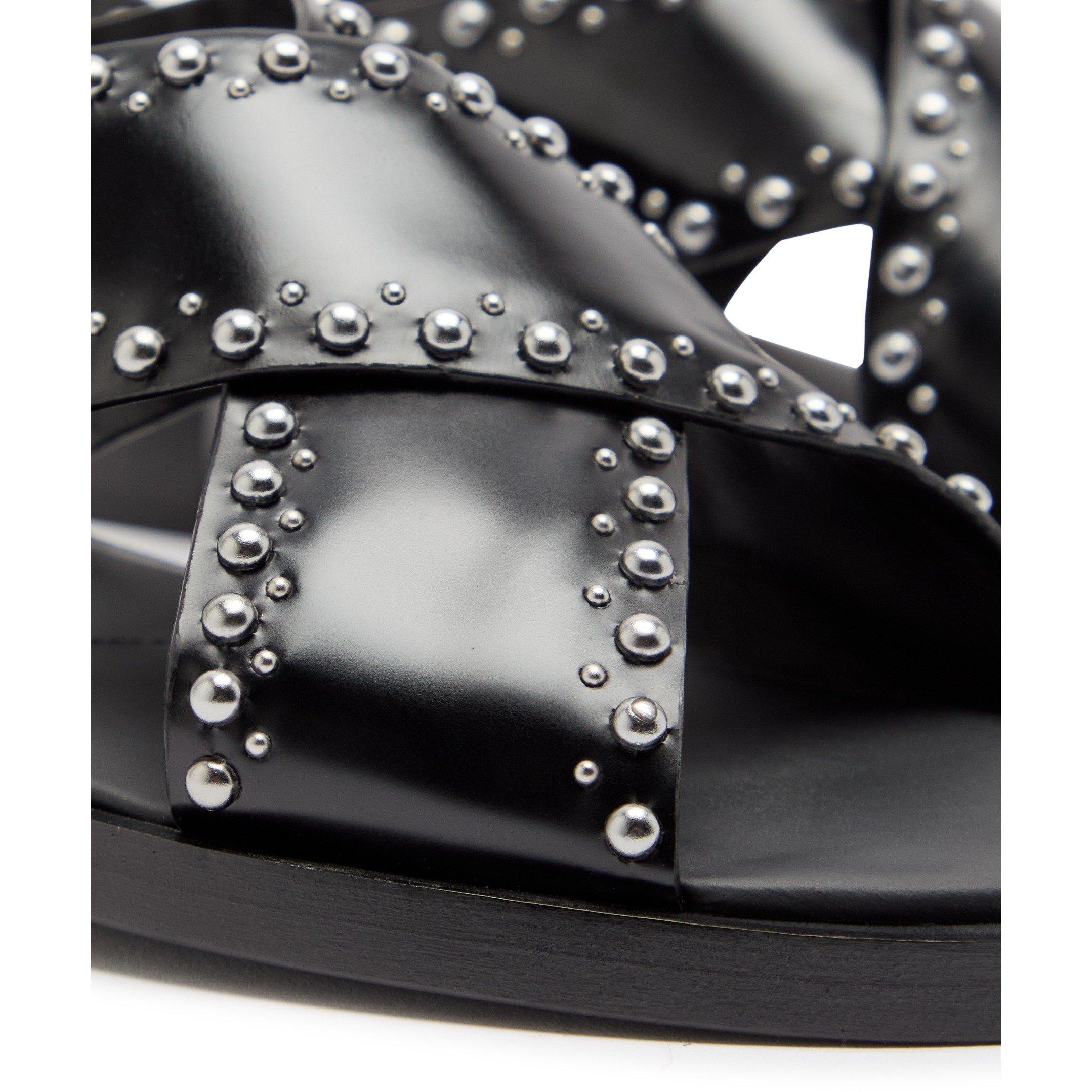 BLACK - Churchs - Women's Remi Leather Flat Sandals - 4