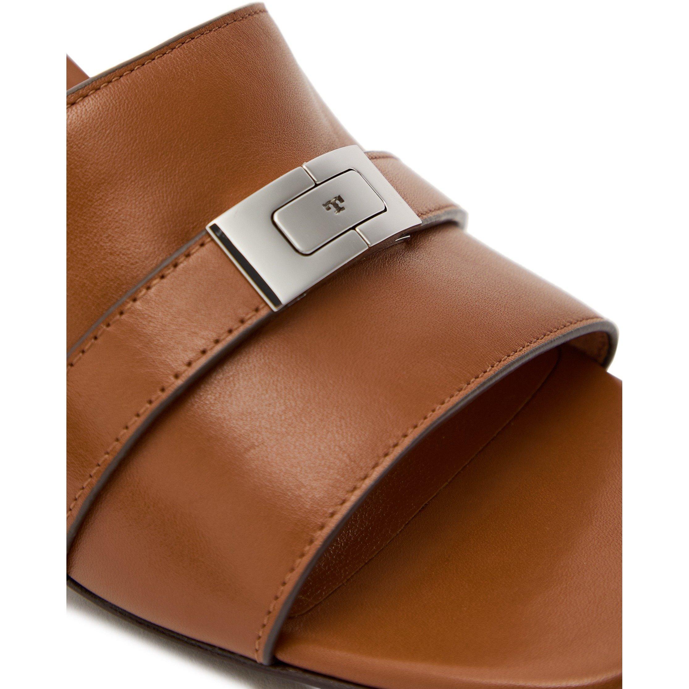 TAN - Tory Burch - LEE LEE HEELED MULE - 4