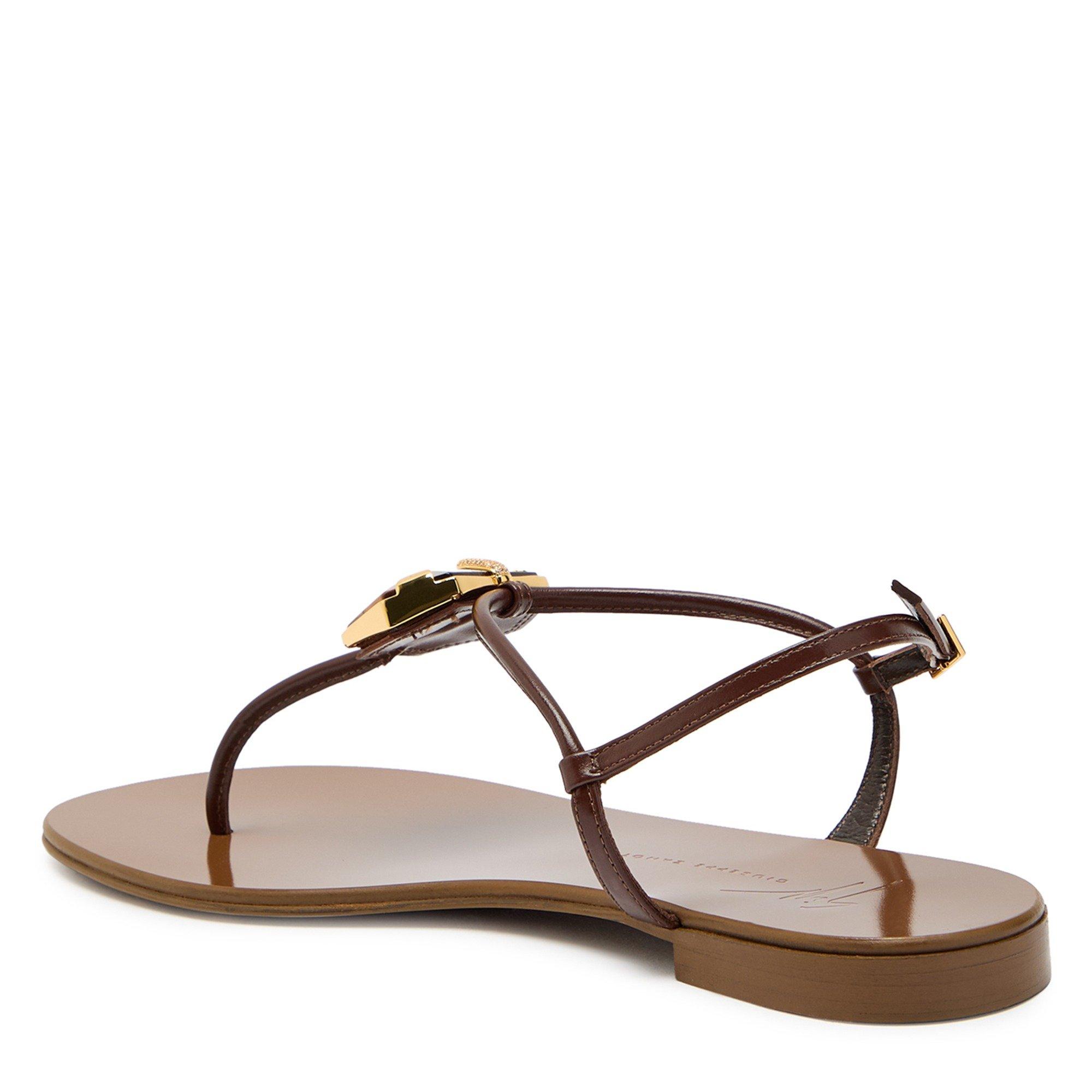 BROWN AND OTHER - Giuseppe Zanotti - FLAT GEM SANDAL - 2