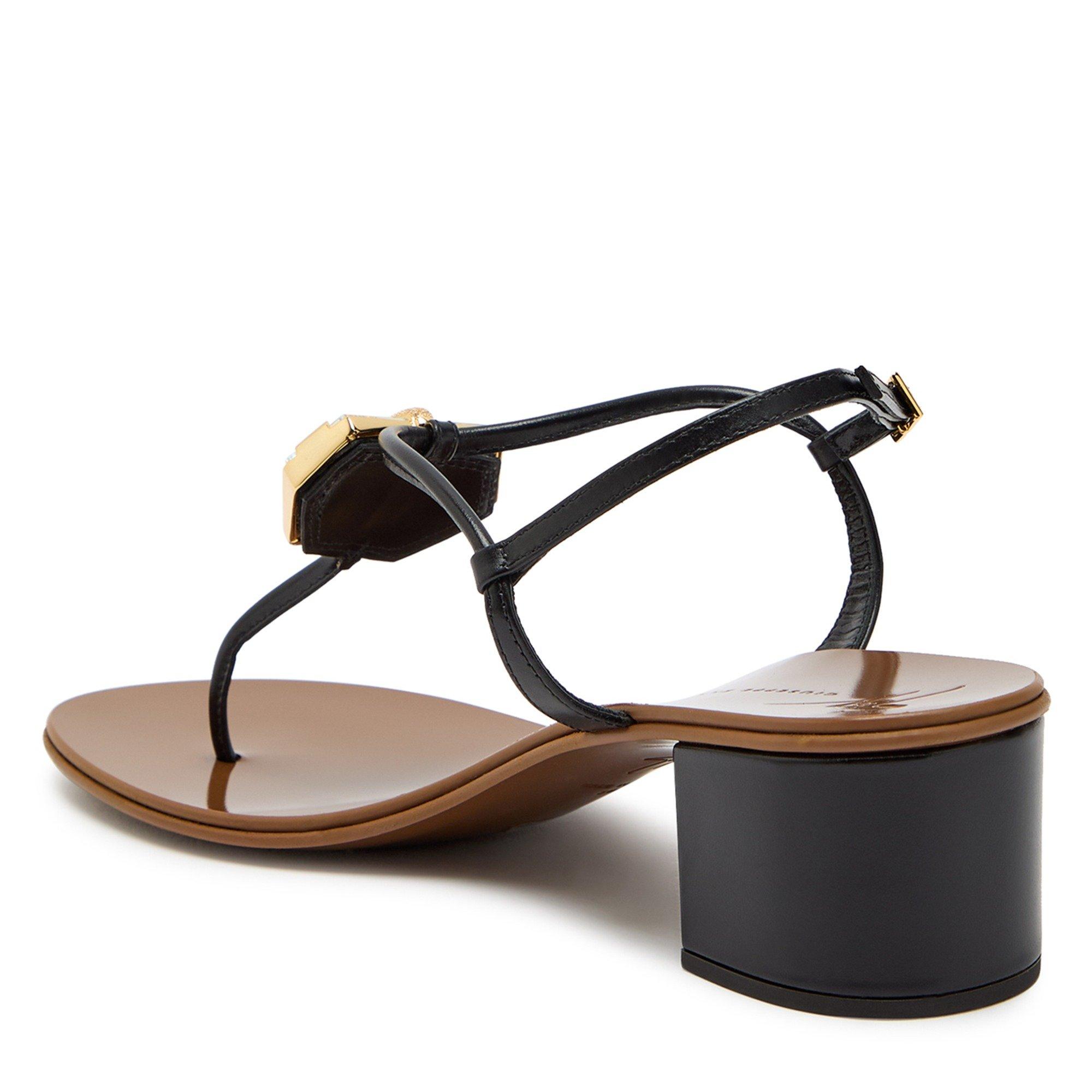 BLACK AND OTHER - Giuseppe Zanotti - HEEL GEM SANDAL - 2