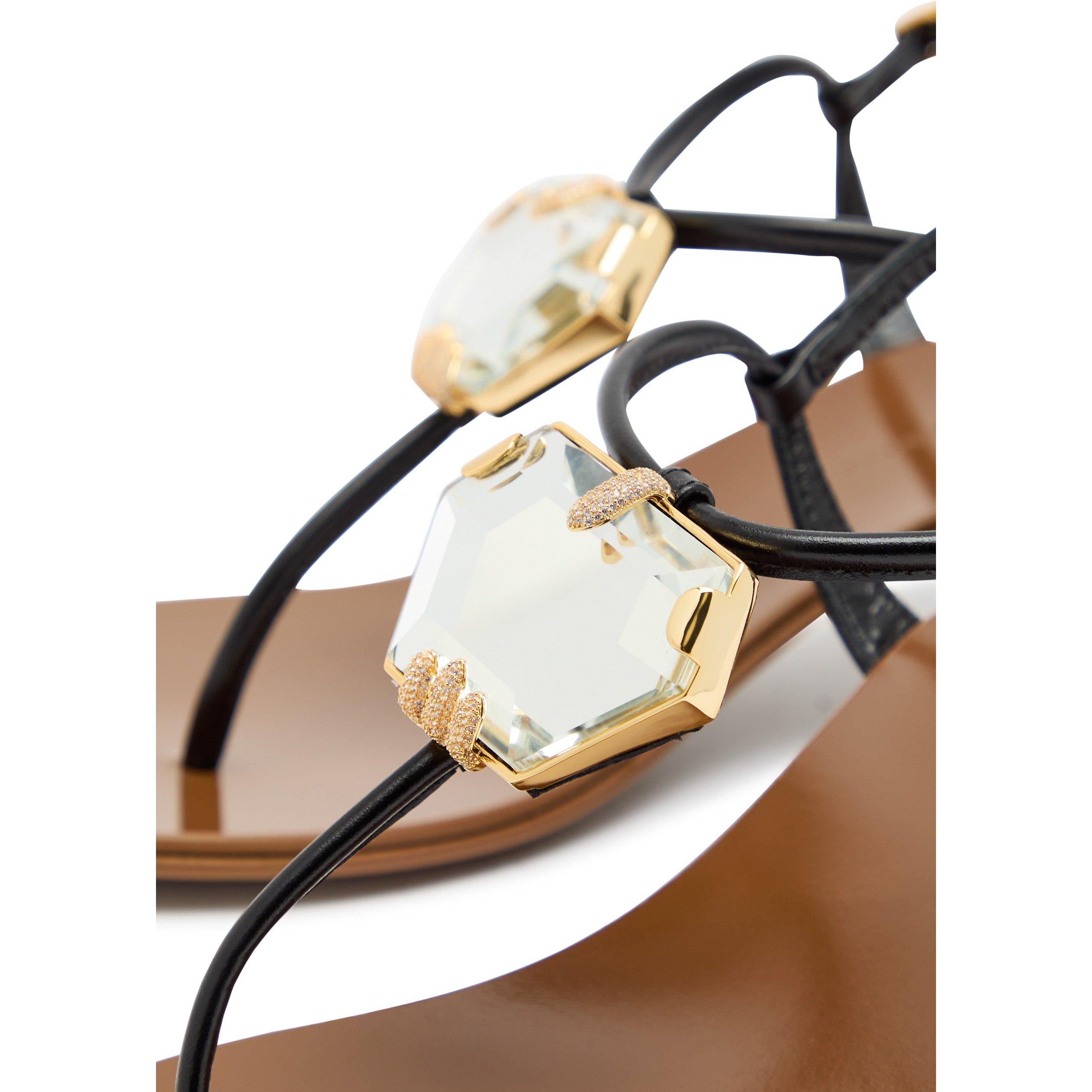 BLACK AND OTHER - Giuseppe Zanotti - HEEL GEM SANDAL - 4