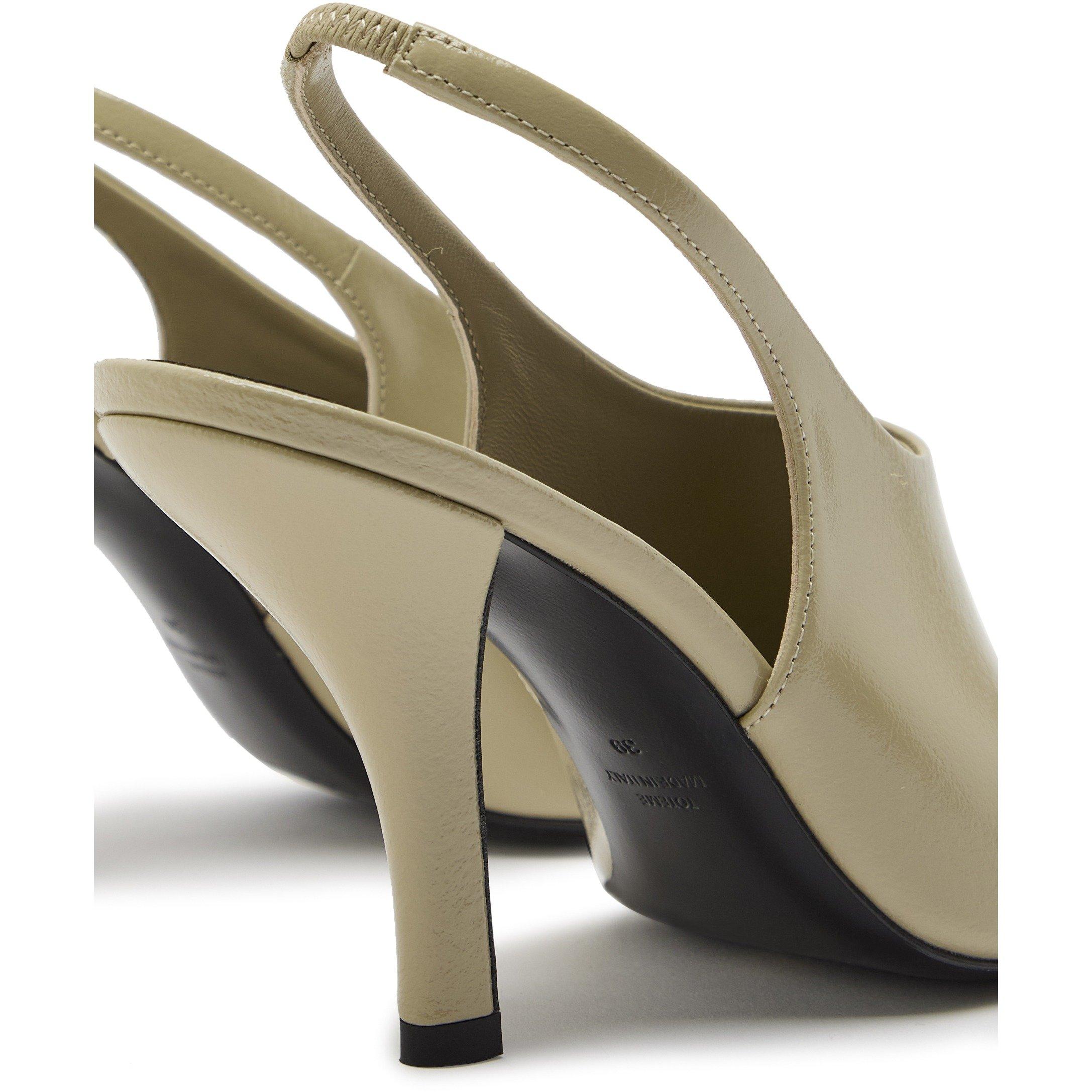CREAM - Toteme - Contour naplack slingbacks - 4