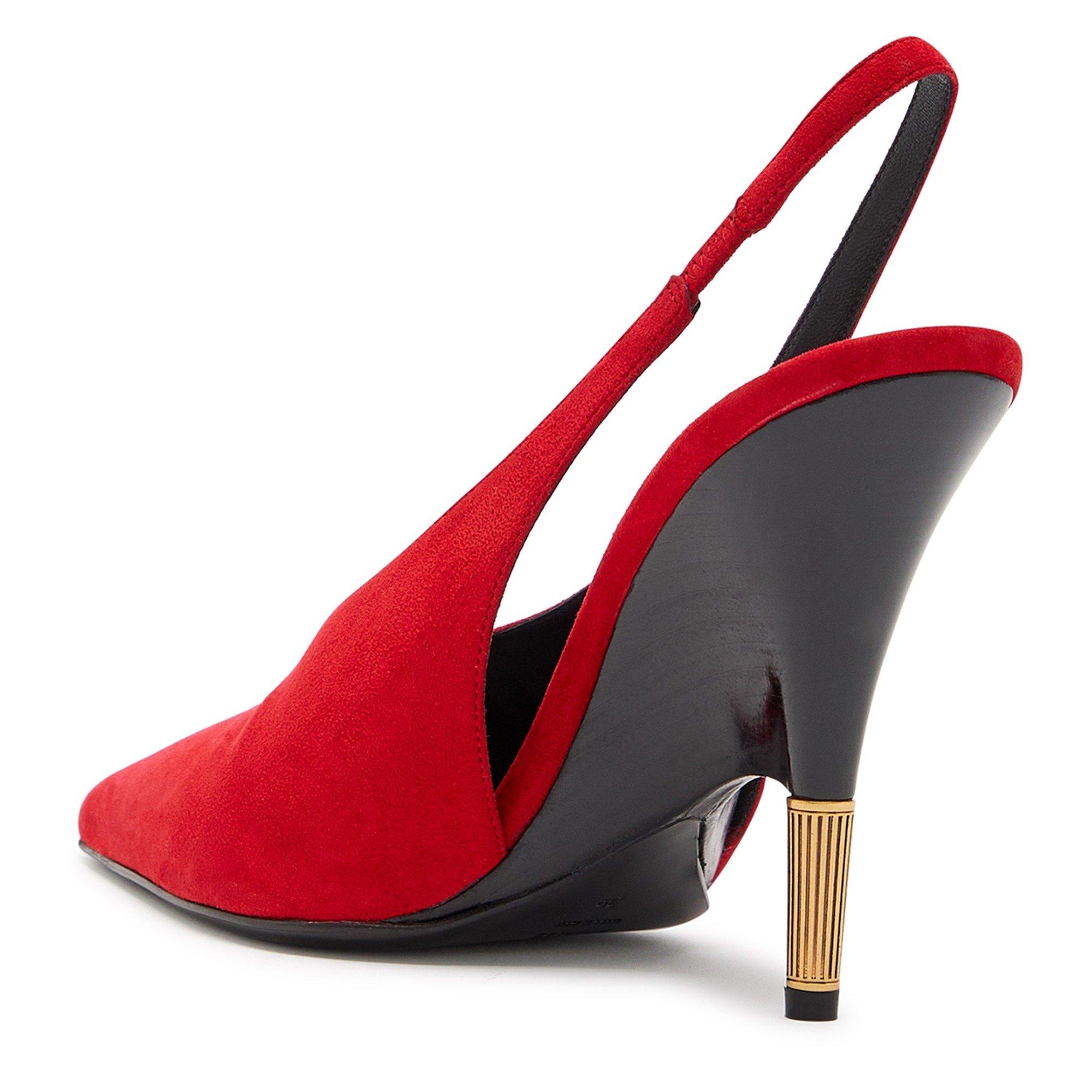 RED - Khaite - Women's Bella Pump 100 Suede Court Shoes - 2