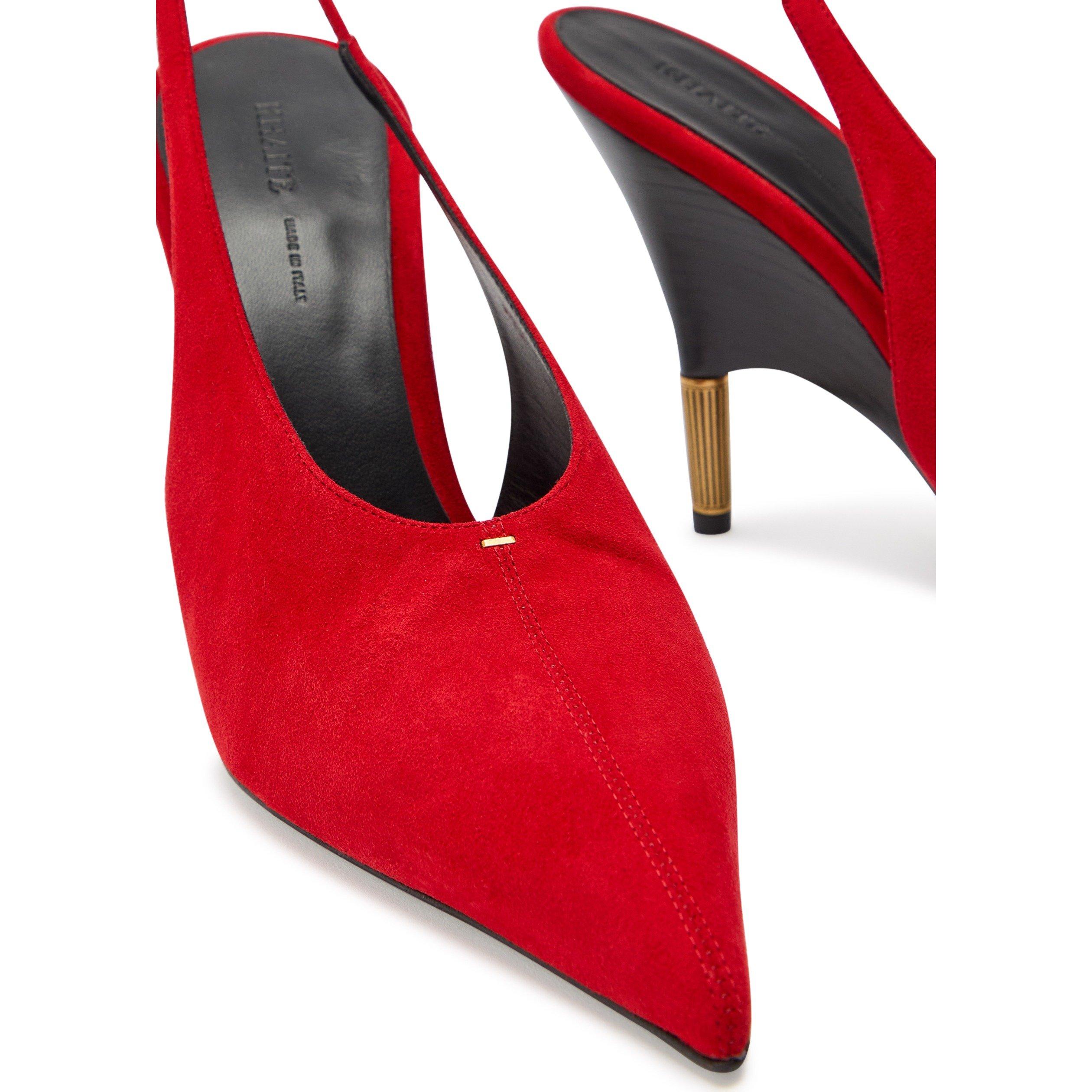 RED - Khaite - Women's Bella Pump 100 Suede Court Shoes - 4