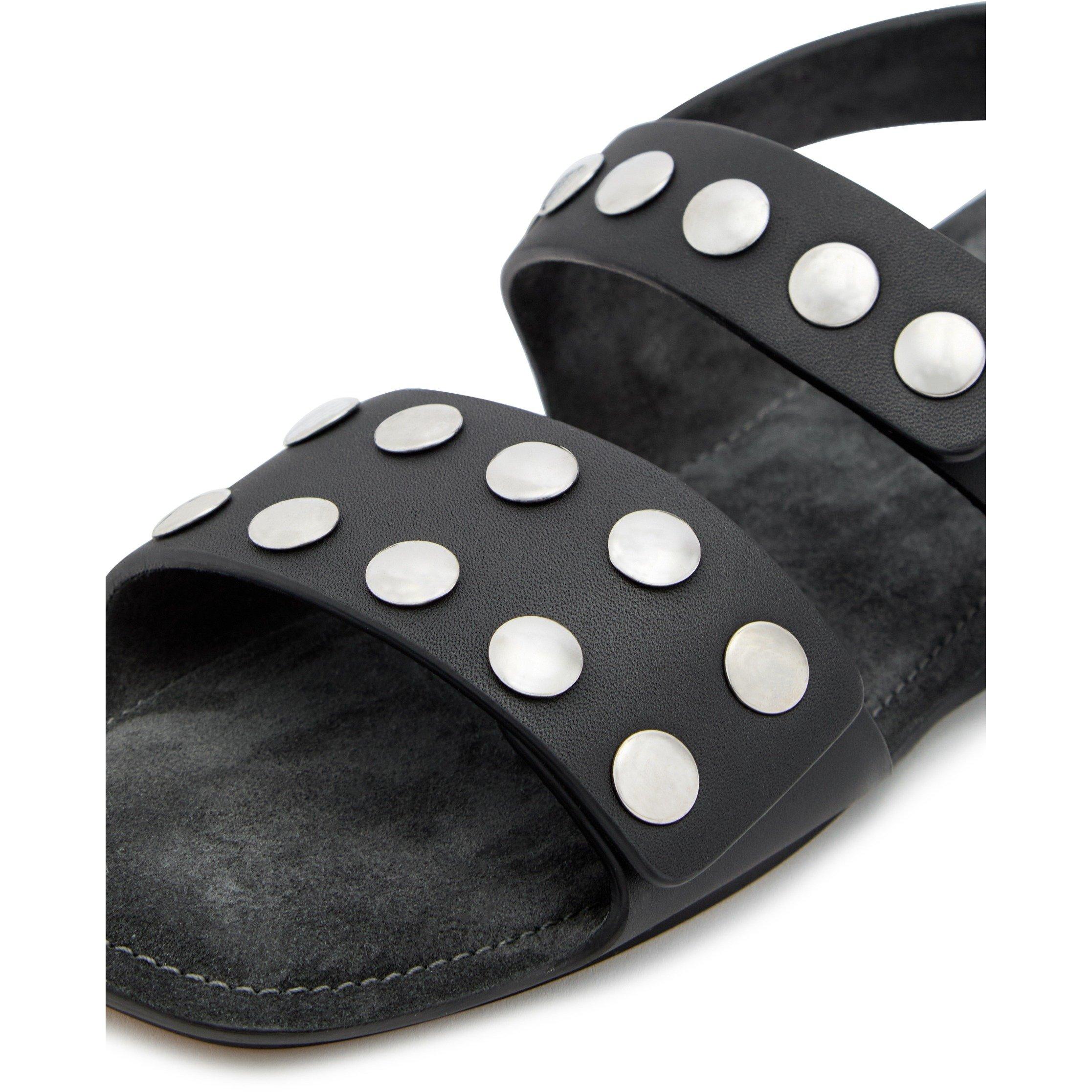 BLACK - Khaite - Women's Boden Flat Leather Sandals - 4