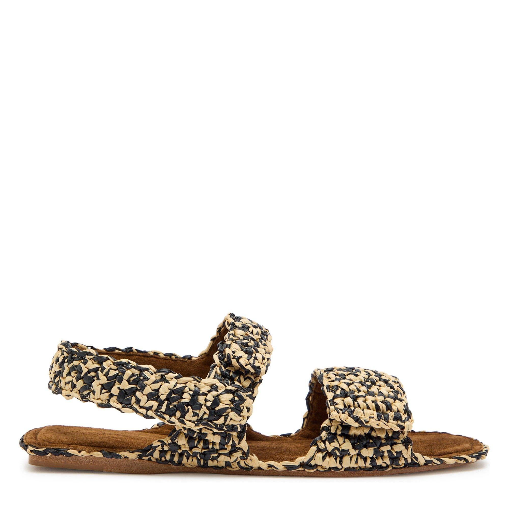 BLACK - Khaite - BODEN RAFFIA FLAT