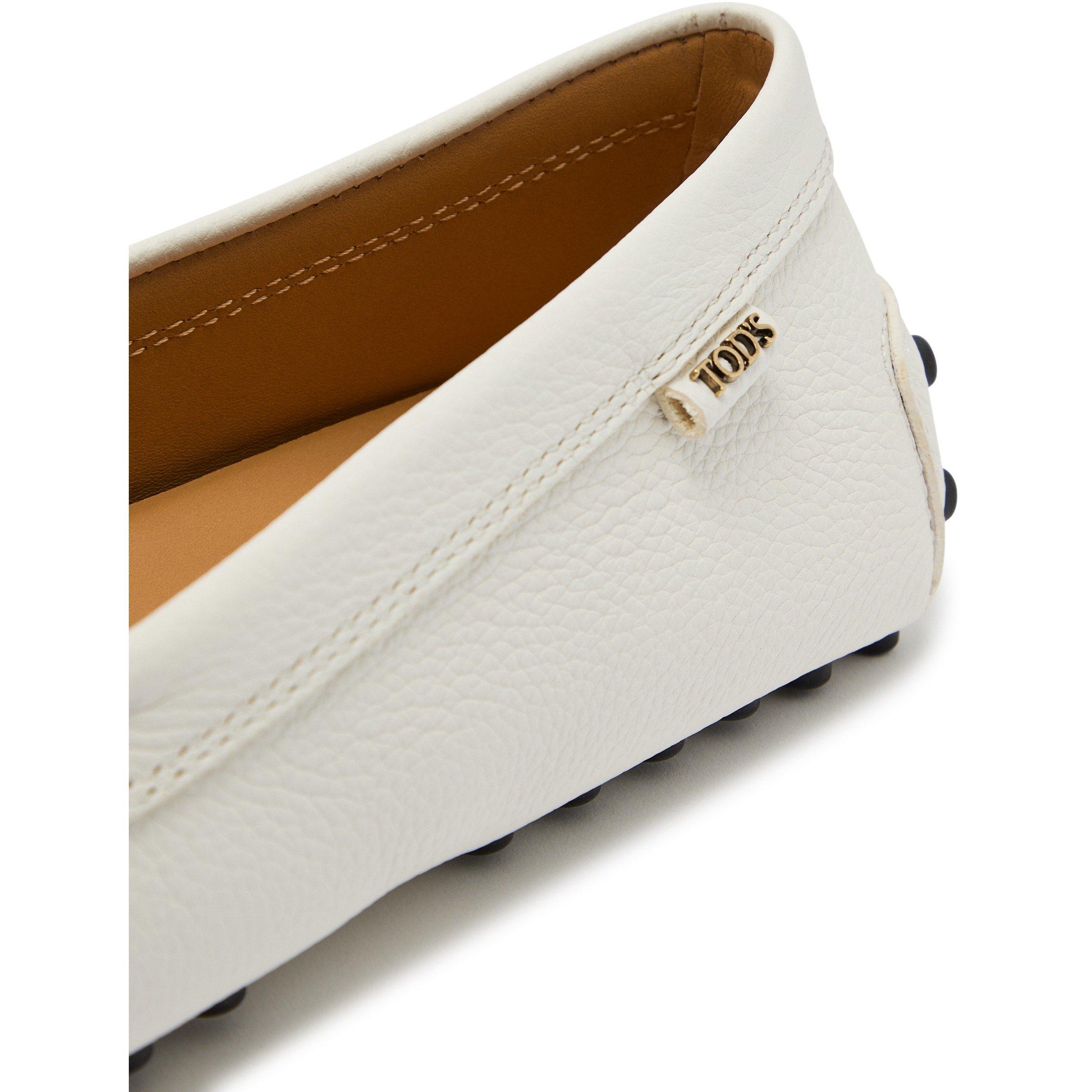 WHITE - Tods - Women's Gommino Leather Loafers - 4