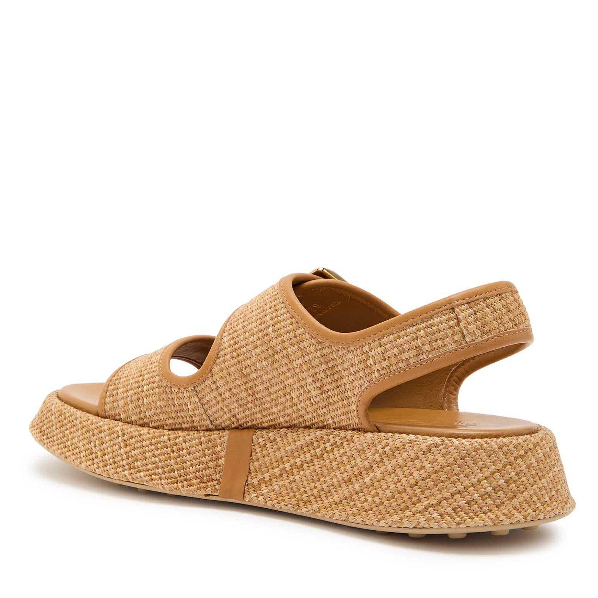CAMEL - Tods - SANDALO GOMMA 95L FIBBIA RAFIA - 2