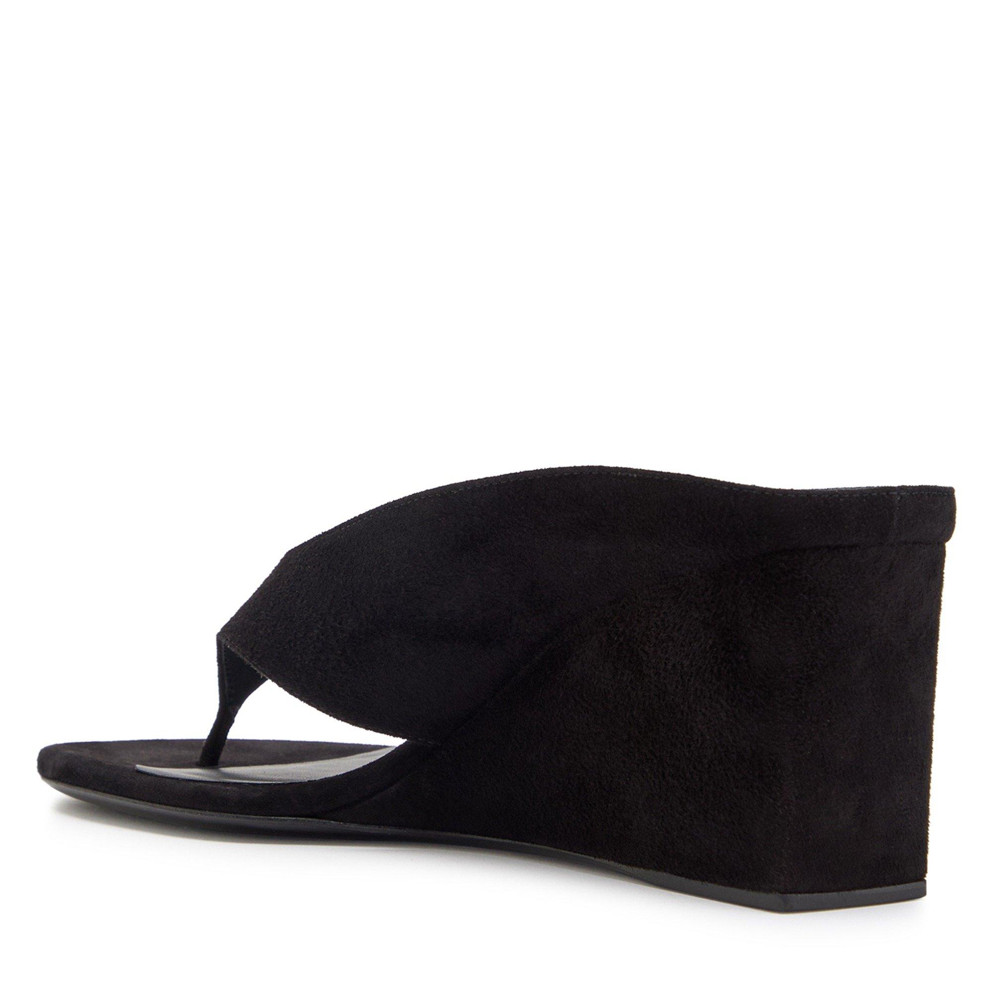 BLACK - Alaia - Women's Tong Suede Wedges - 2