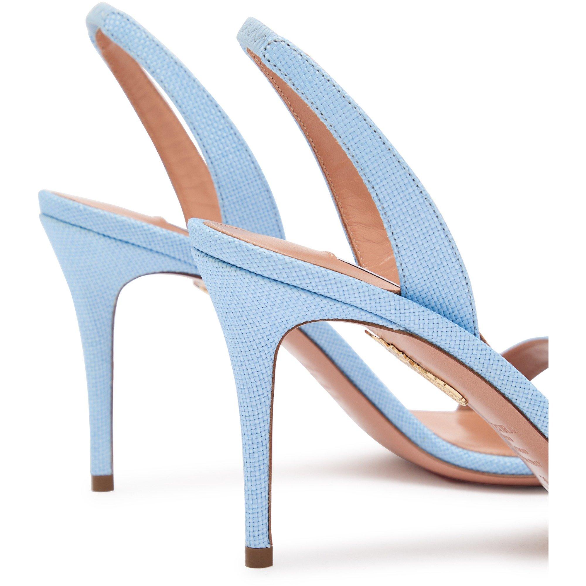 BLUE - Aquazzura - Women's So Nude 85 Heeled Sandals - 4
