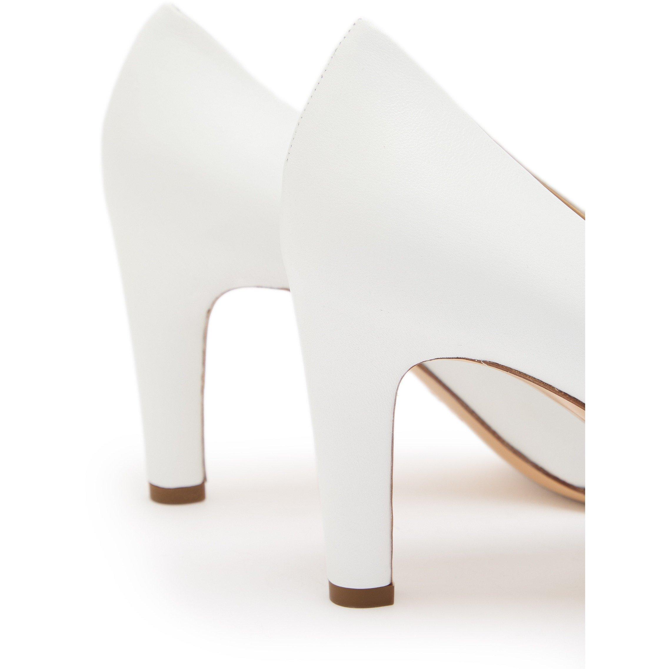 WHITE - Gabriela Hearst - Women's Empress Leather Court Shoes - 4
