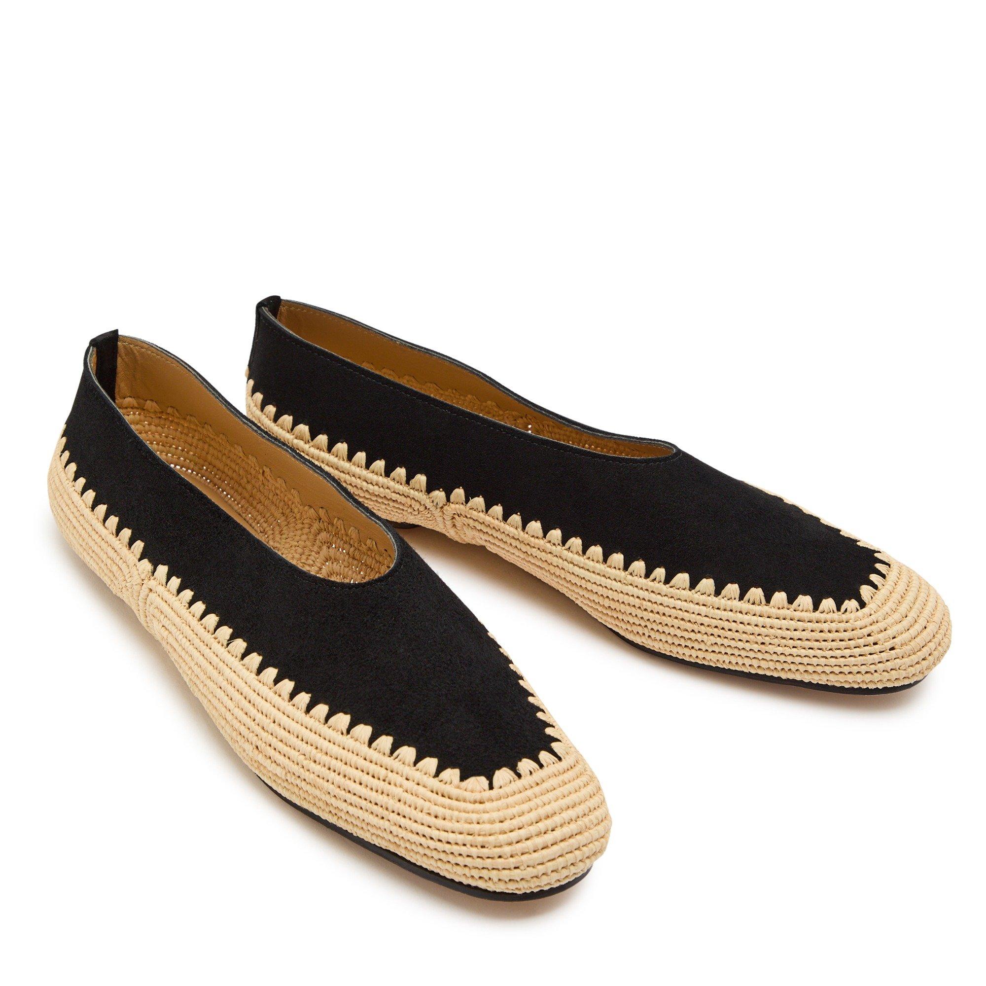 BLACK - Gabriela Hearst - Women's Strength Suede Ballet Pumps - 3