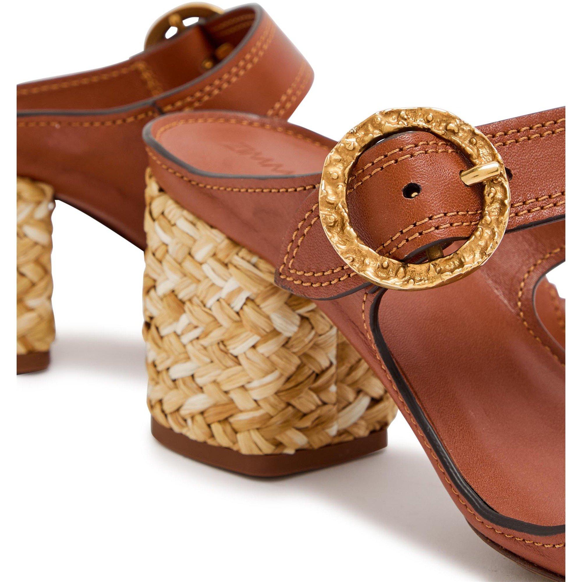 BROWN - Zimmermann - Women's Solena 65 Leather Heeled Mules - 5