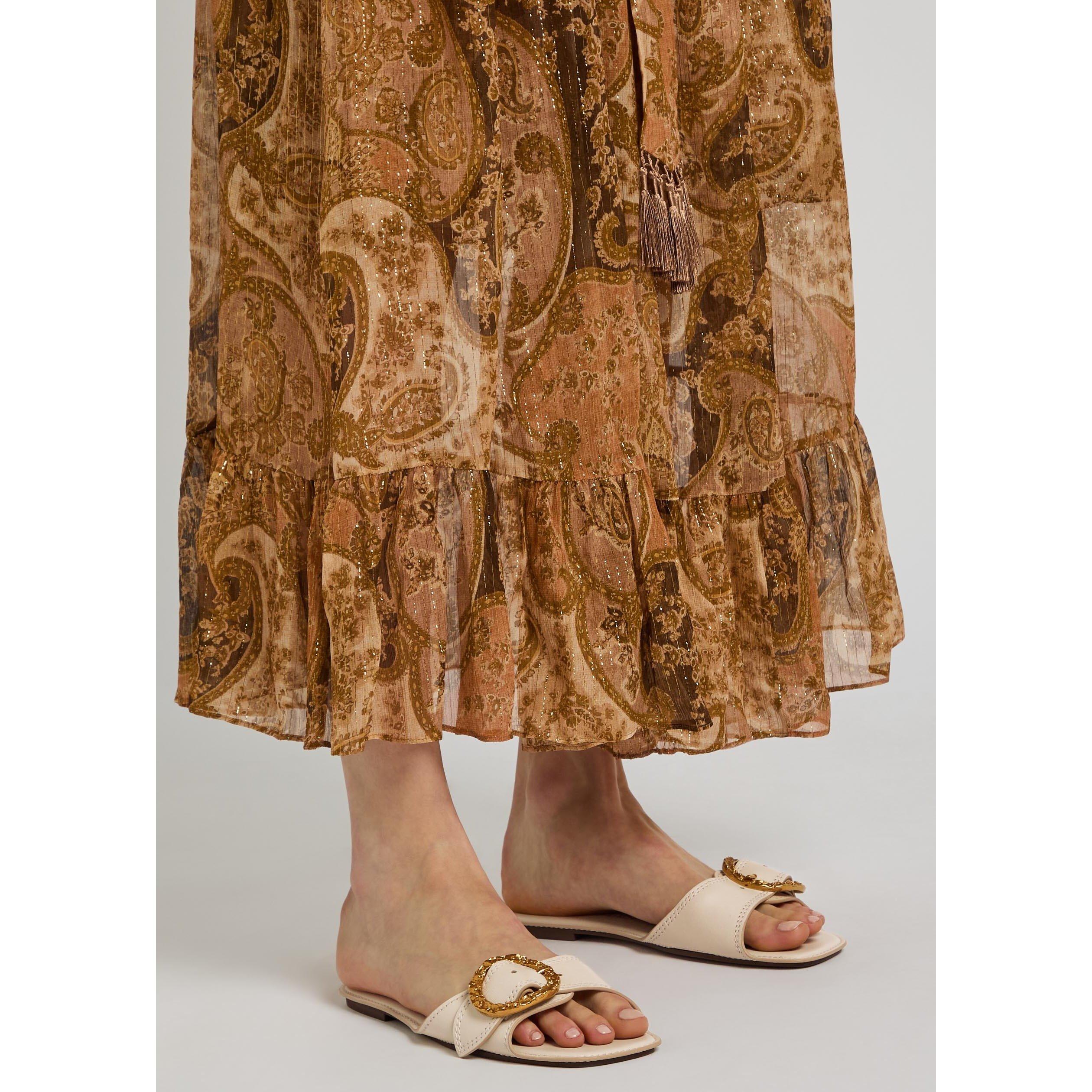 OFF WHITE - Zimmermann - Women's Solena Leather Flat Sandals - 3