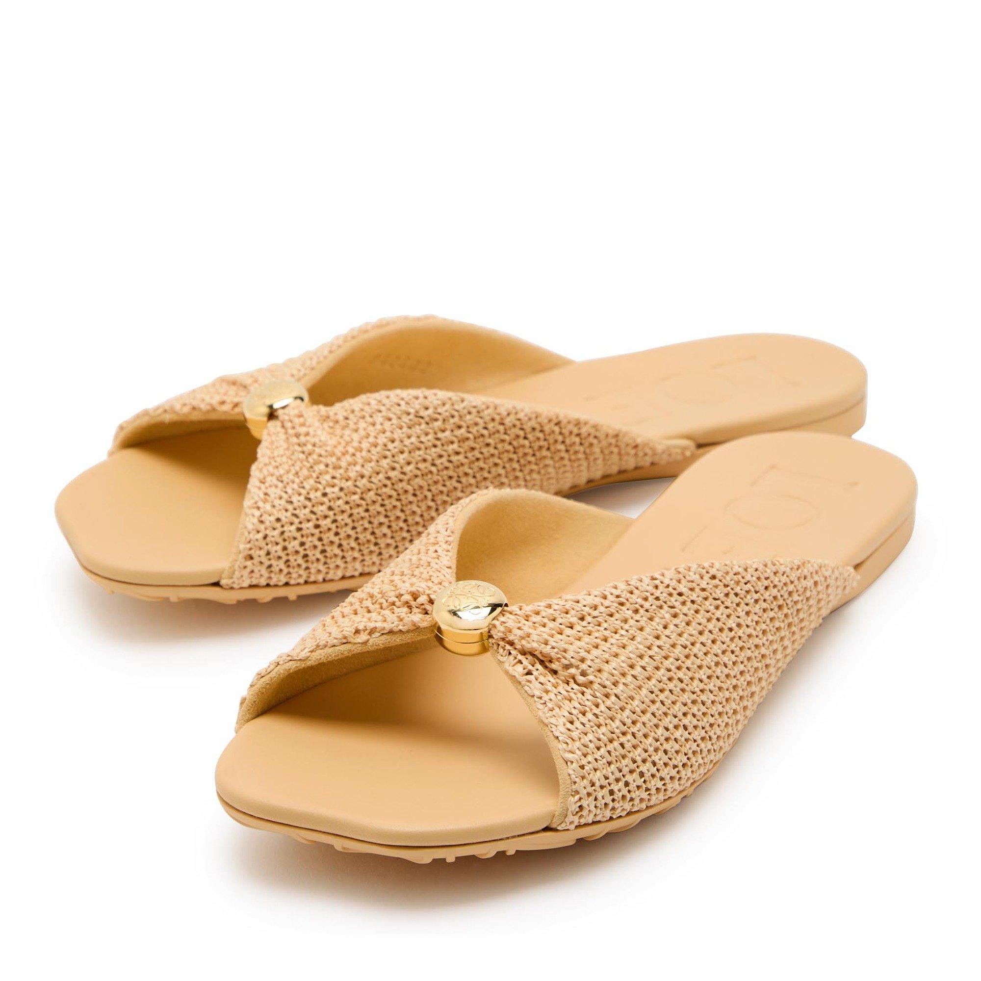 BEIGE - LOEWE - PEBBLE SOFT SLIDE - 4