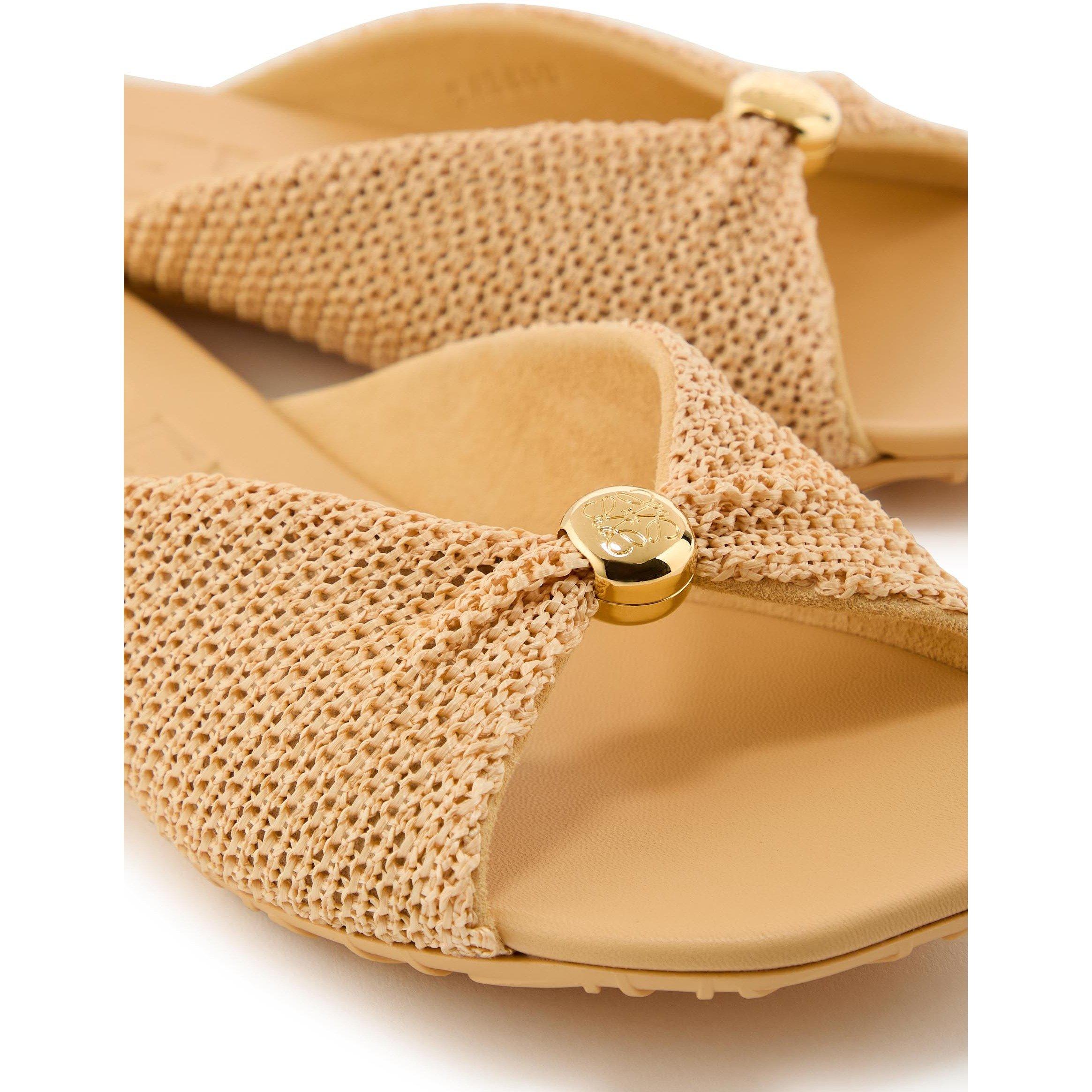 BEIGE - LOEWE - PEBBLE SOFT SLIDE - 5