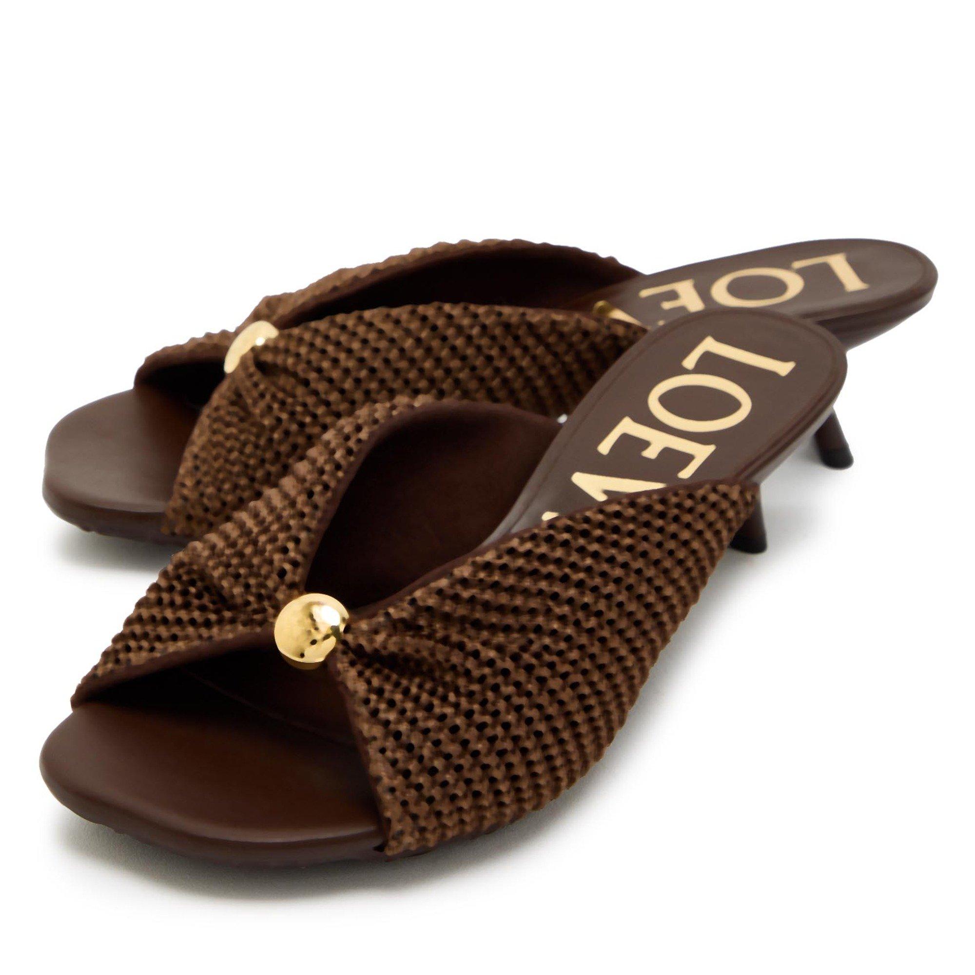 BROWN - LOEWE - PEBBLE SOFT SLIDE 45 - 4