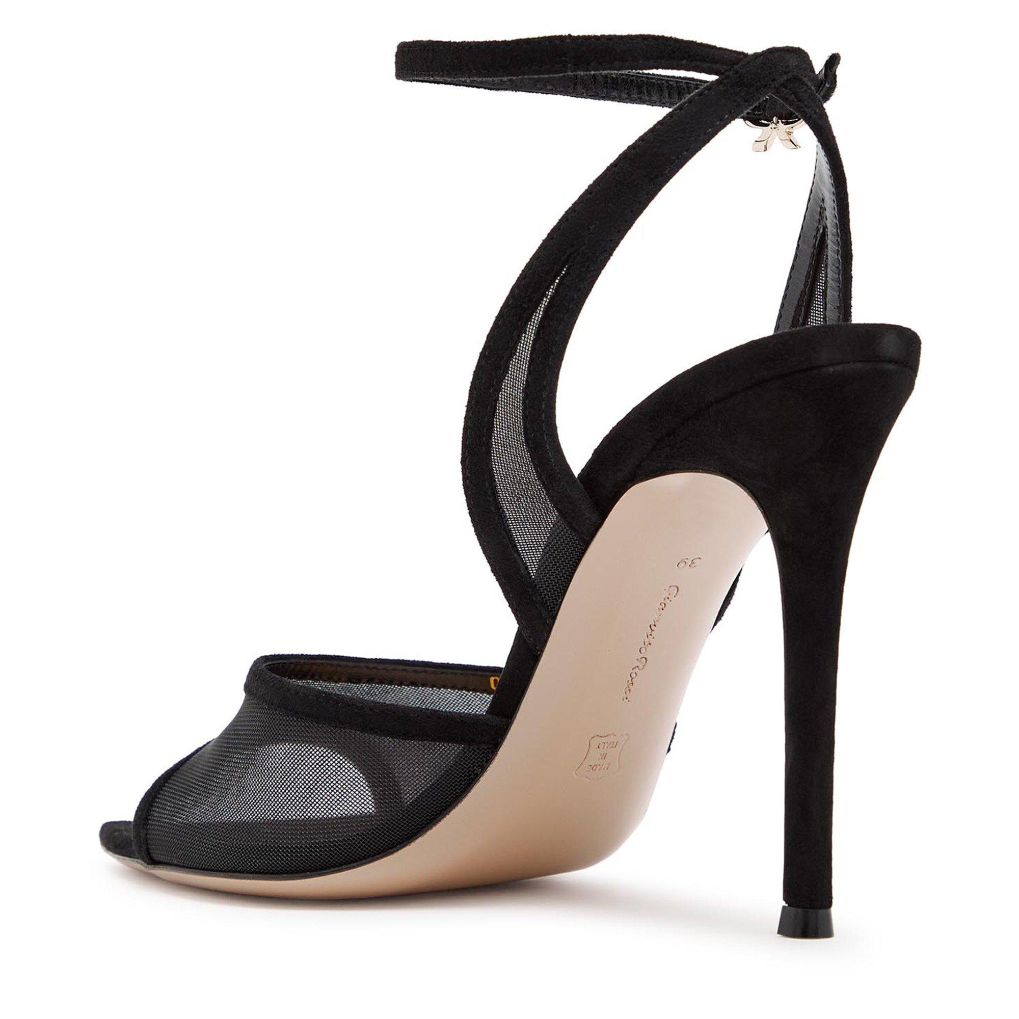 BLACK - Gianvito Rossi - Women's Dorotea Suede Heeled Sandals - 2