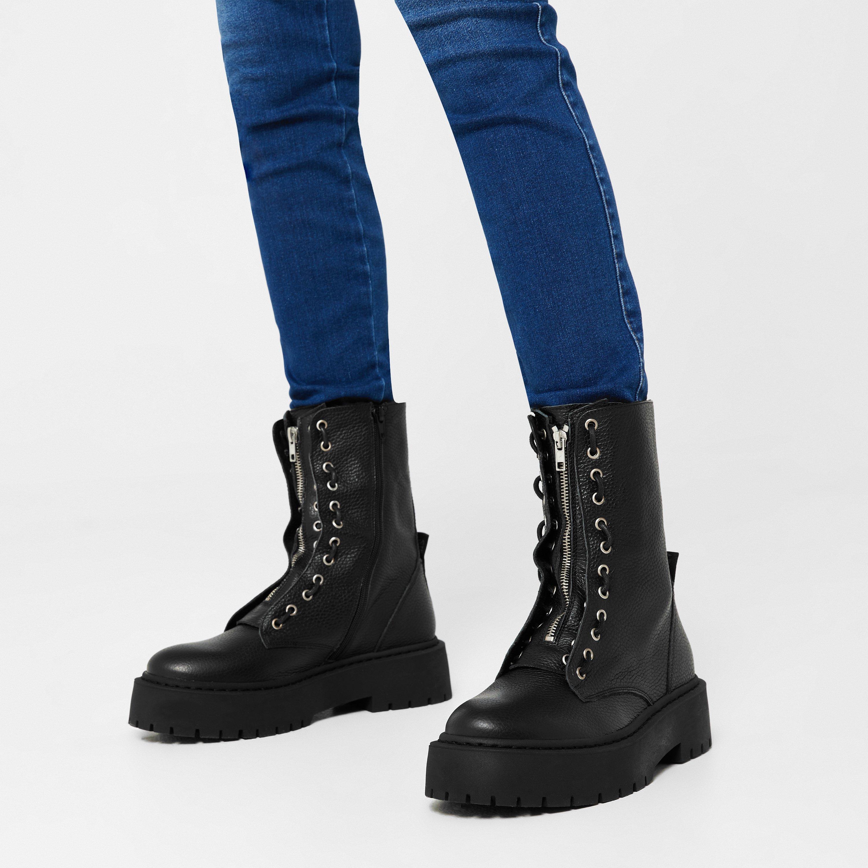 Black Leath - Steve Madden - Odilia Biker Boots - 2