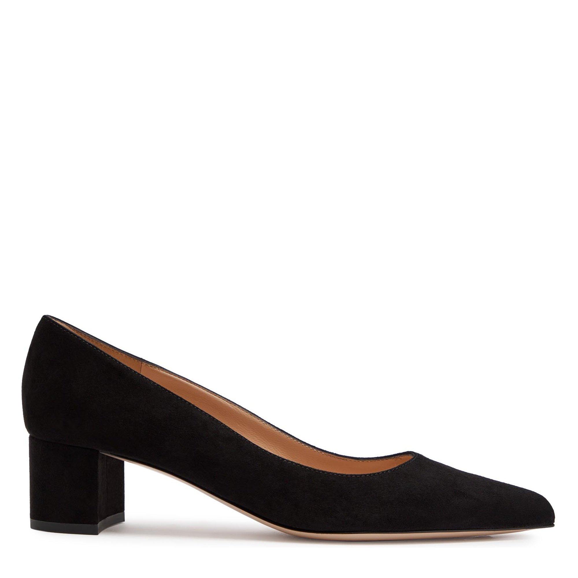 BLACK - Gianvito Rossi - PIPER PUMP 45 CAMOSCIO