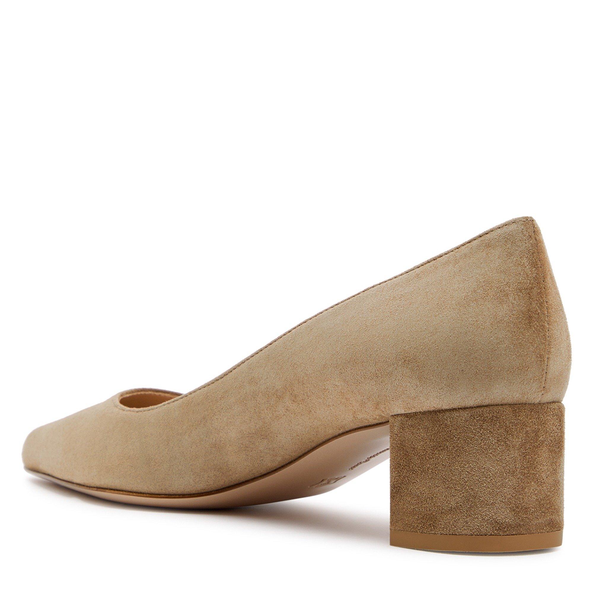 CAMEL - Gianvito Rossi - Women's Piper 45 Suede Court Shoes - 2