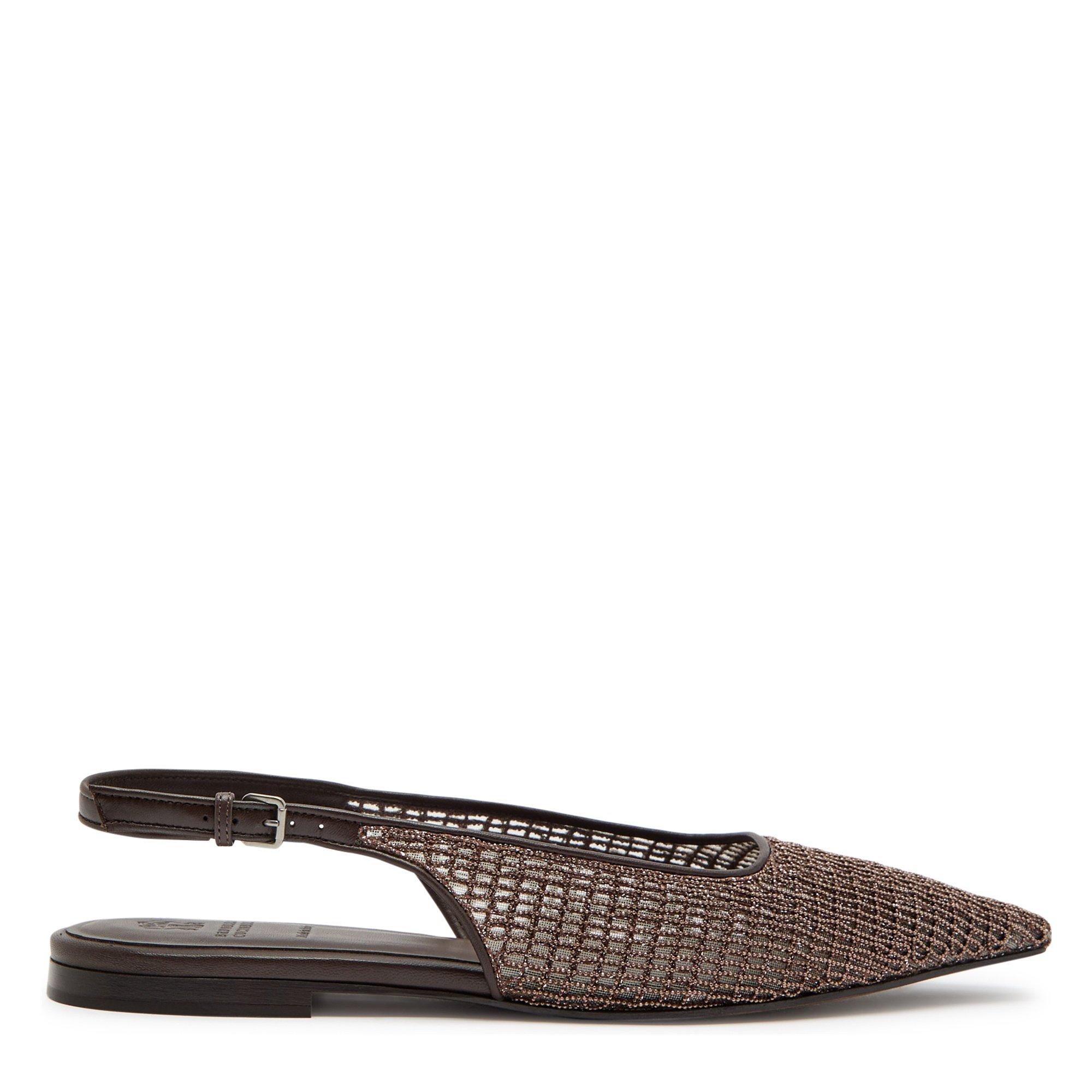 BROWN - Brunello Cucinelli - FLAT SLINGBACK - 1