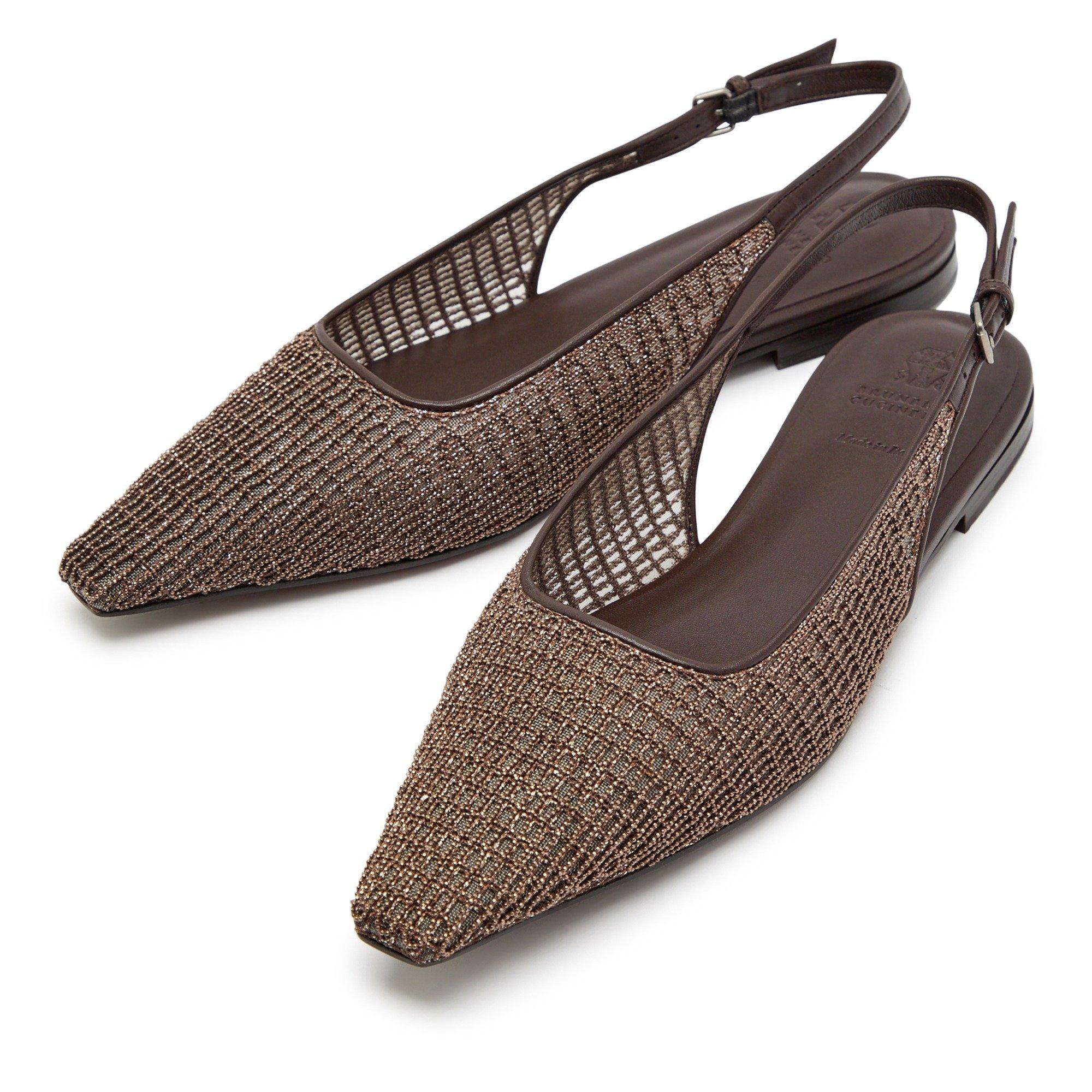 BROWN - Brunello Cucinelli - FLAT SLINGBACK - 3