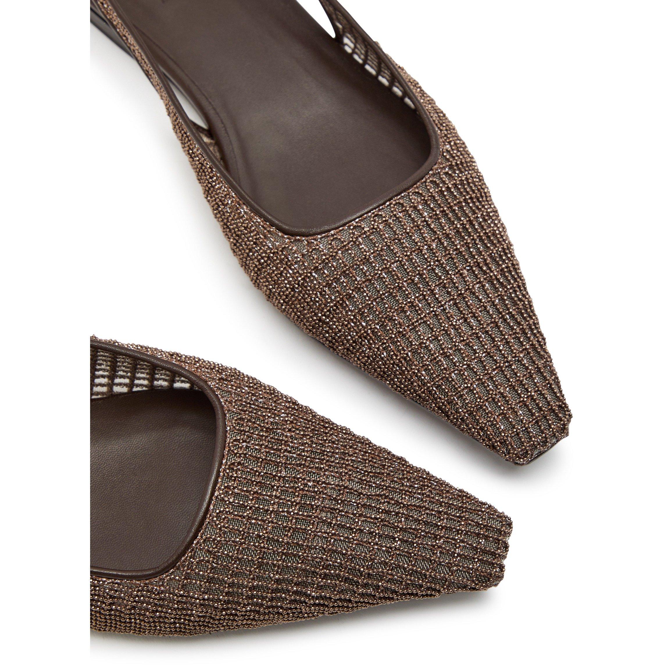 BROWN - Brunello Cucinelli - FLAT SLINGBACK - 4