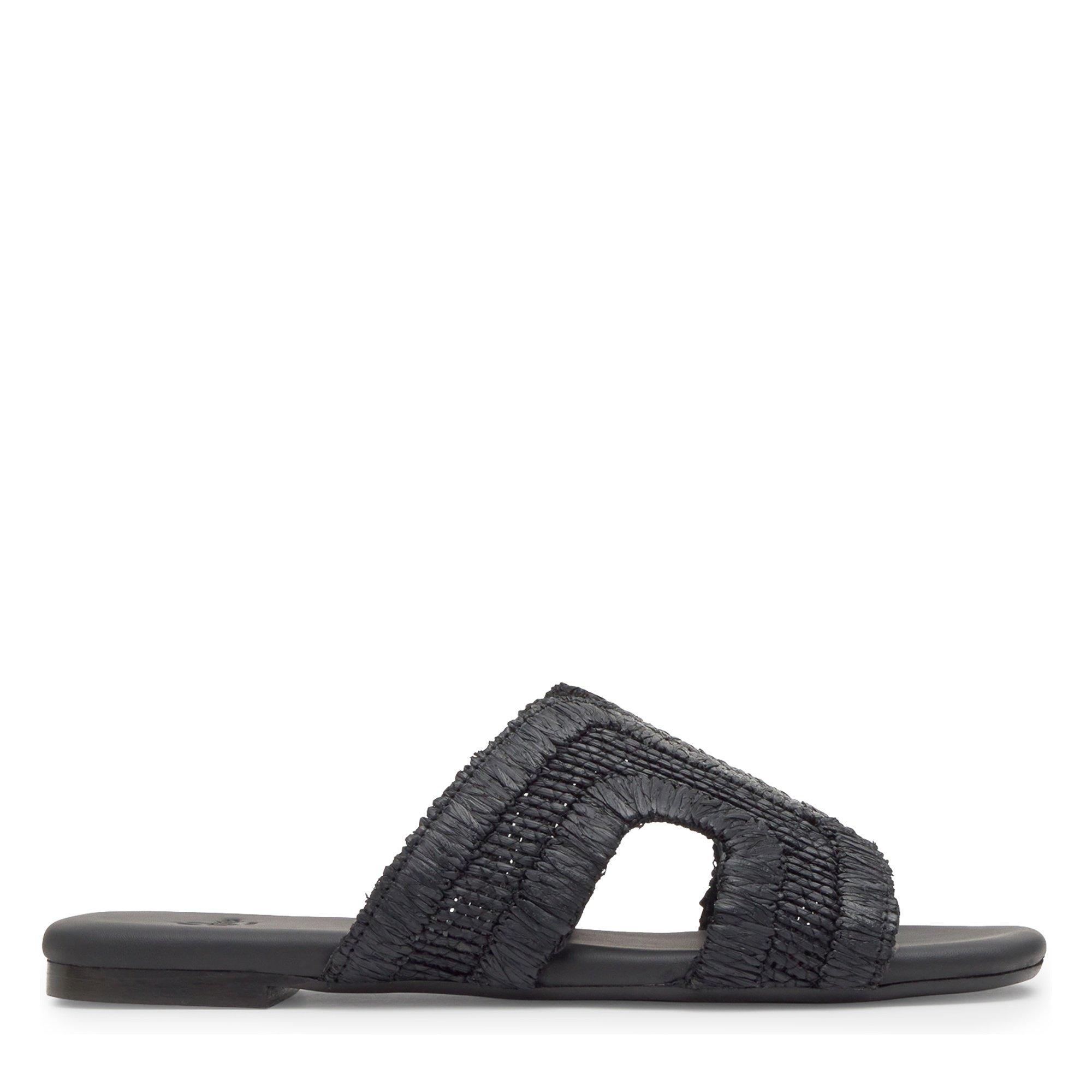 BLACK - Castaner - PHILIPA FLAT RAFFIA SANDAL