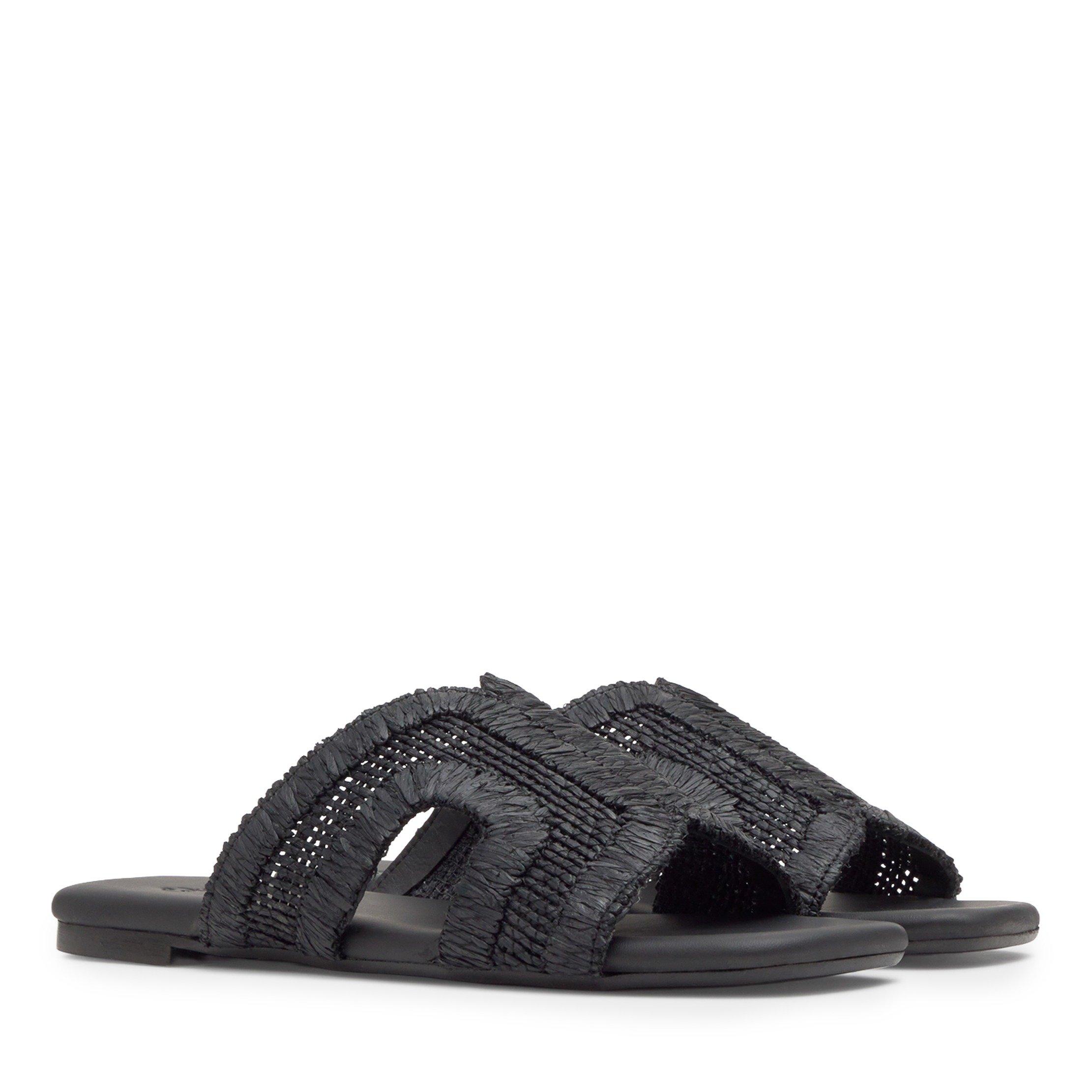 BLACK - Castaner - PHILIPA FLAT RAFFIA SANDAL - 2