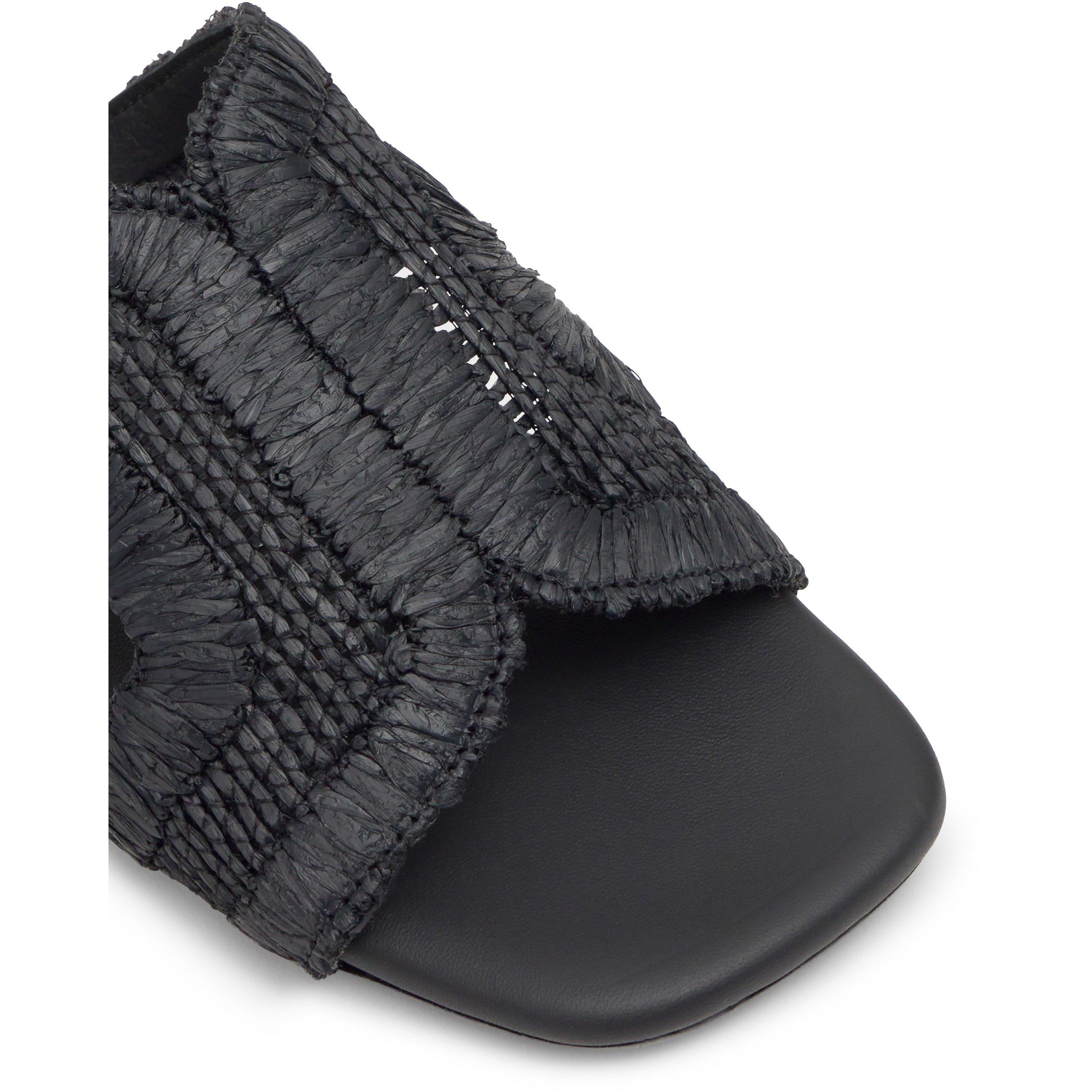 BLACK - Castaner - PHILIPA FLAT RAFFIA SANDAL - 3