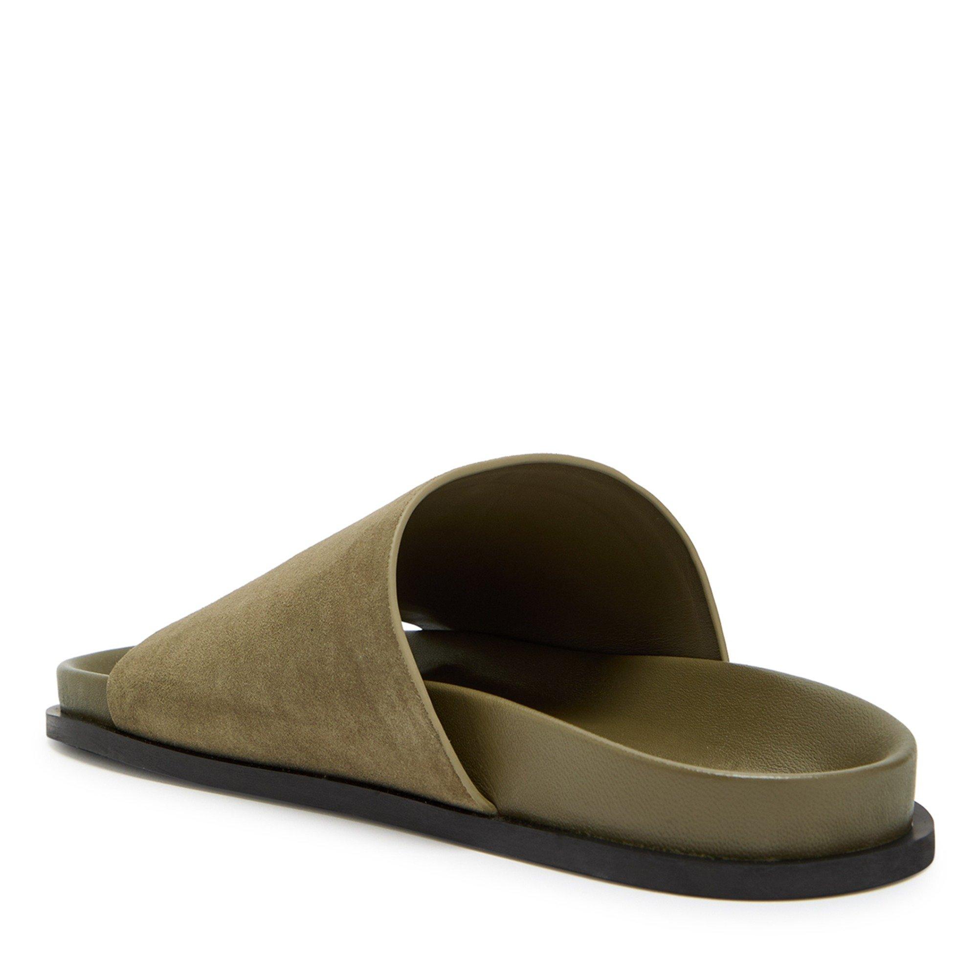 KHAKI - Unknown - Women's Luca Woven Leather Flat Sandals - 2