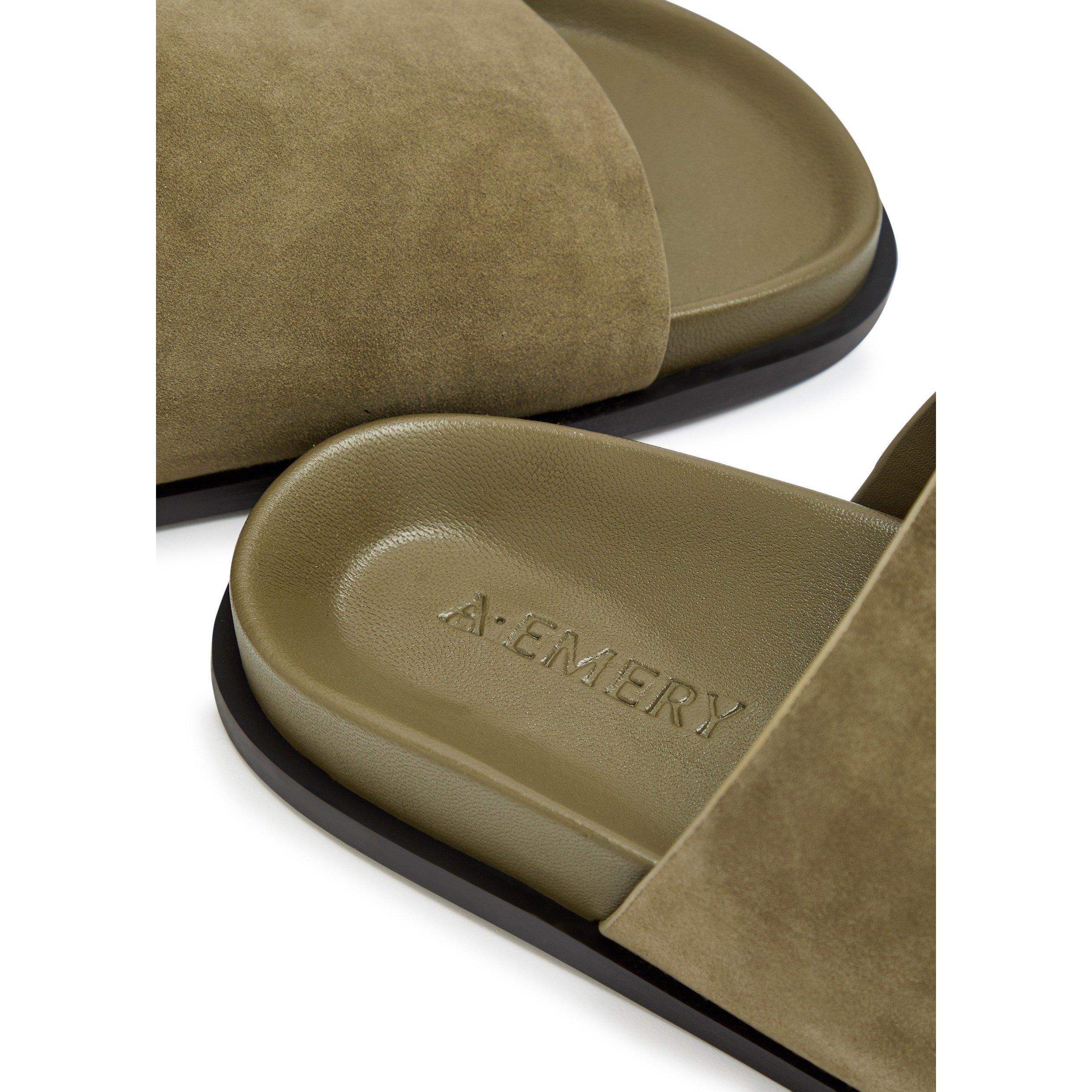 KHAKI - Unknown - Women's Luca Woven Leather Flat Sandals - 4