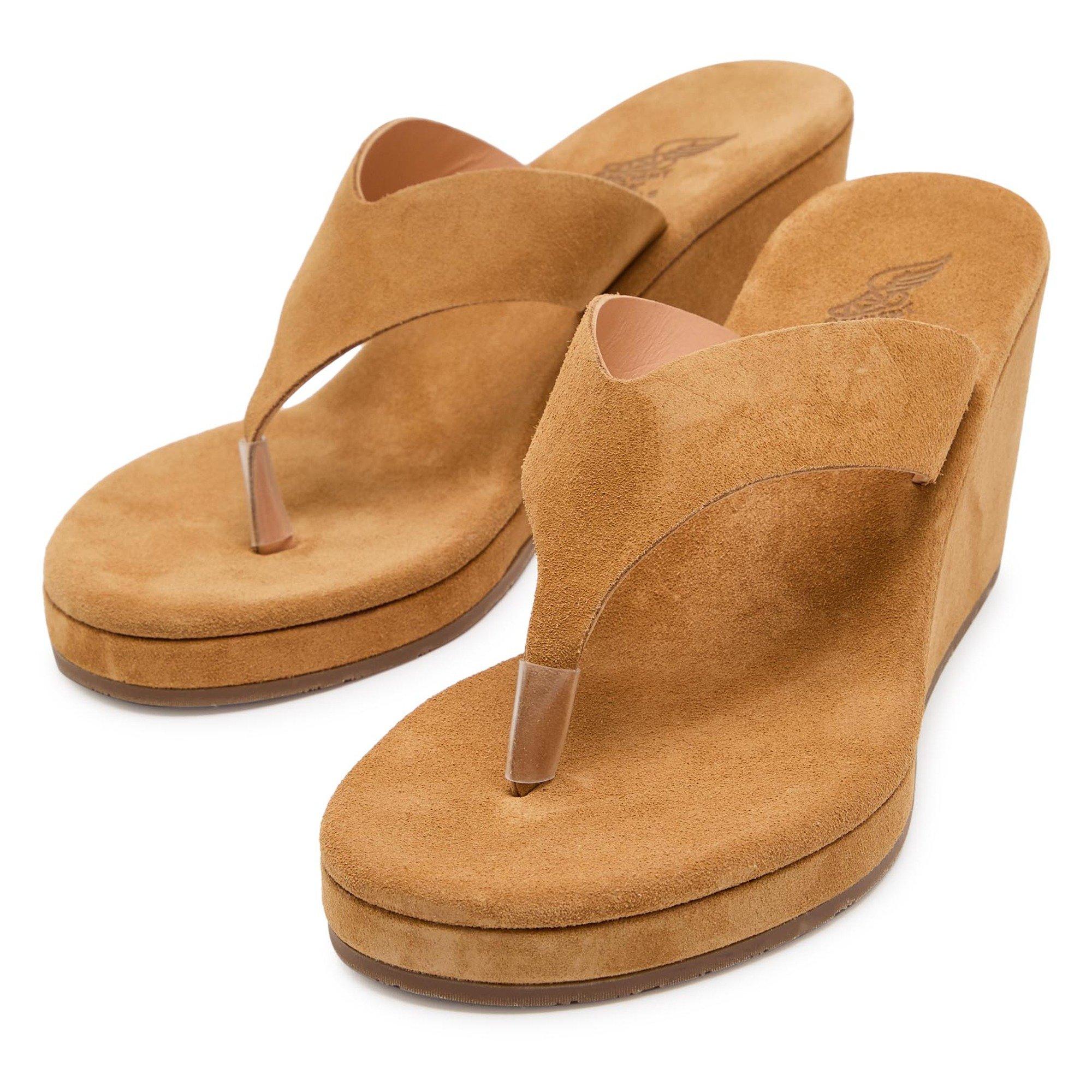 CAMEL - Ancient Greek Sandals - CHARYS WEDGE - 4