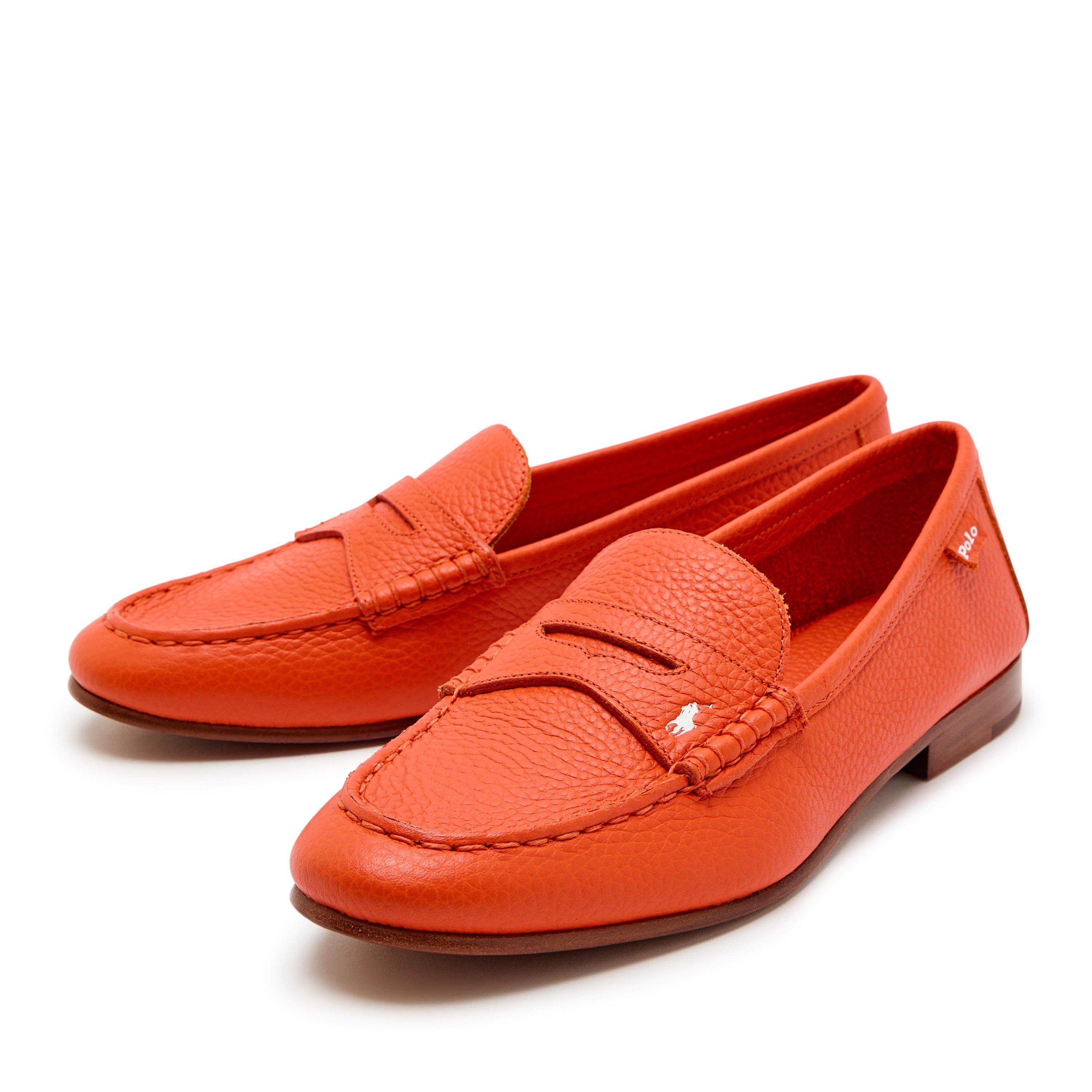 ORANGE - Polo Ralph Lauren - Women's Leather Loafers - 3