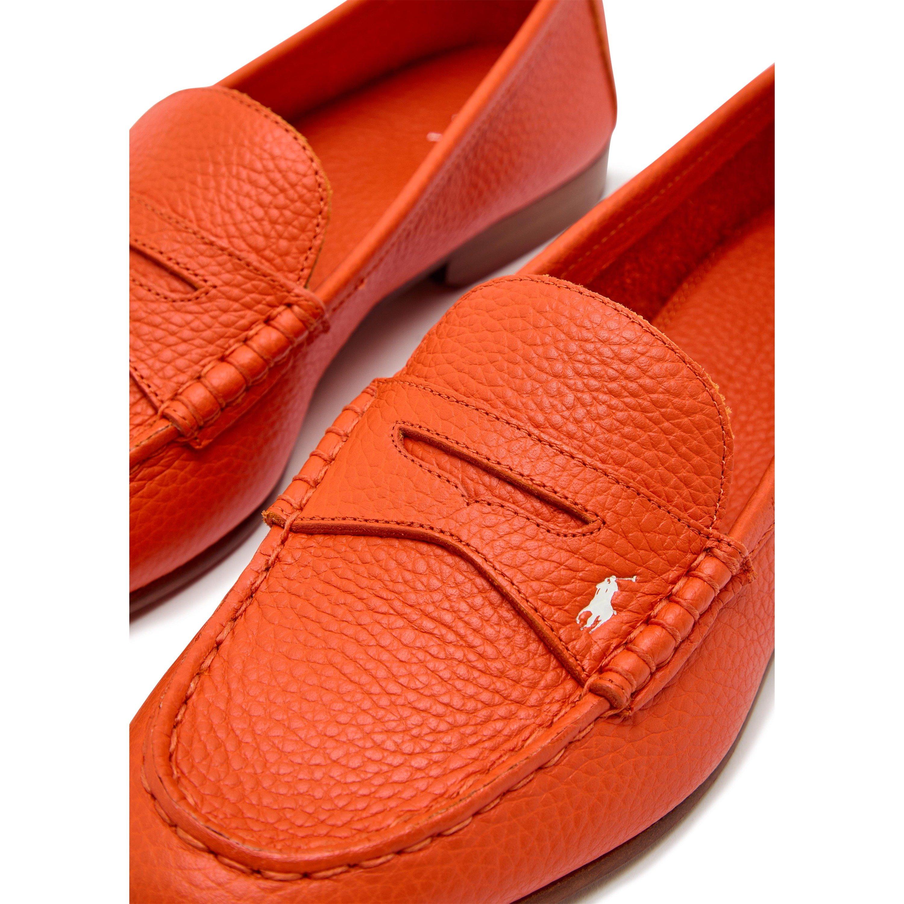 ORANGE - Polo Ralph Lauren - Women's Leather Loafers - 4