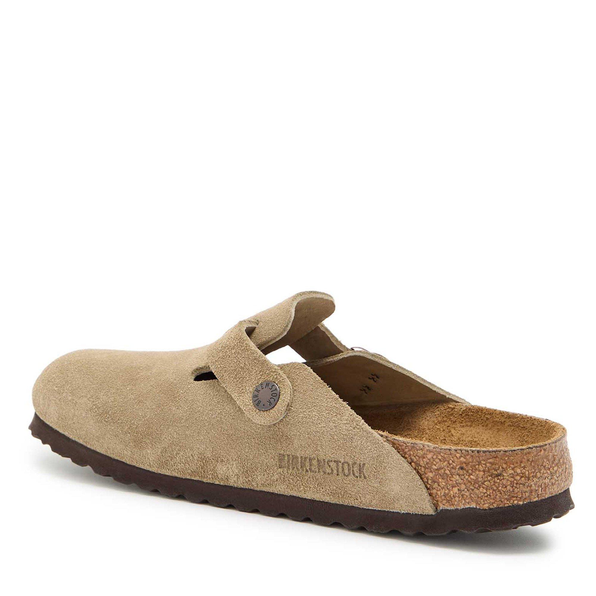 TAUPE - Birkenstock - Women's Boston Suede Clogs - 2