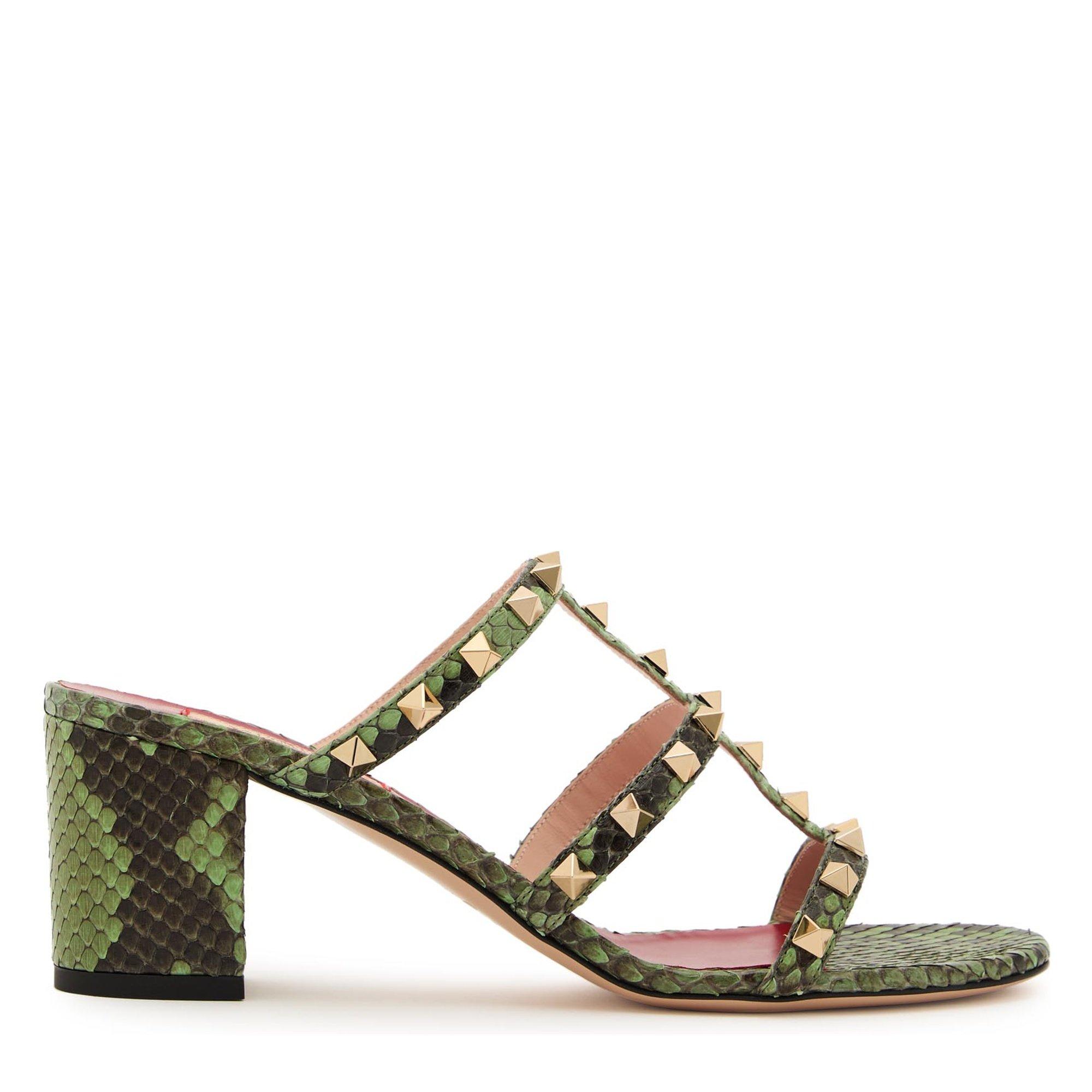 GREEN - Valentino - SLIDE ROCKSTUD T. 60 PITONE RE - 1
